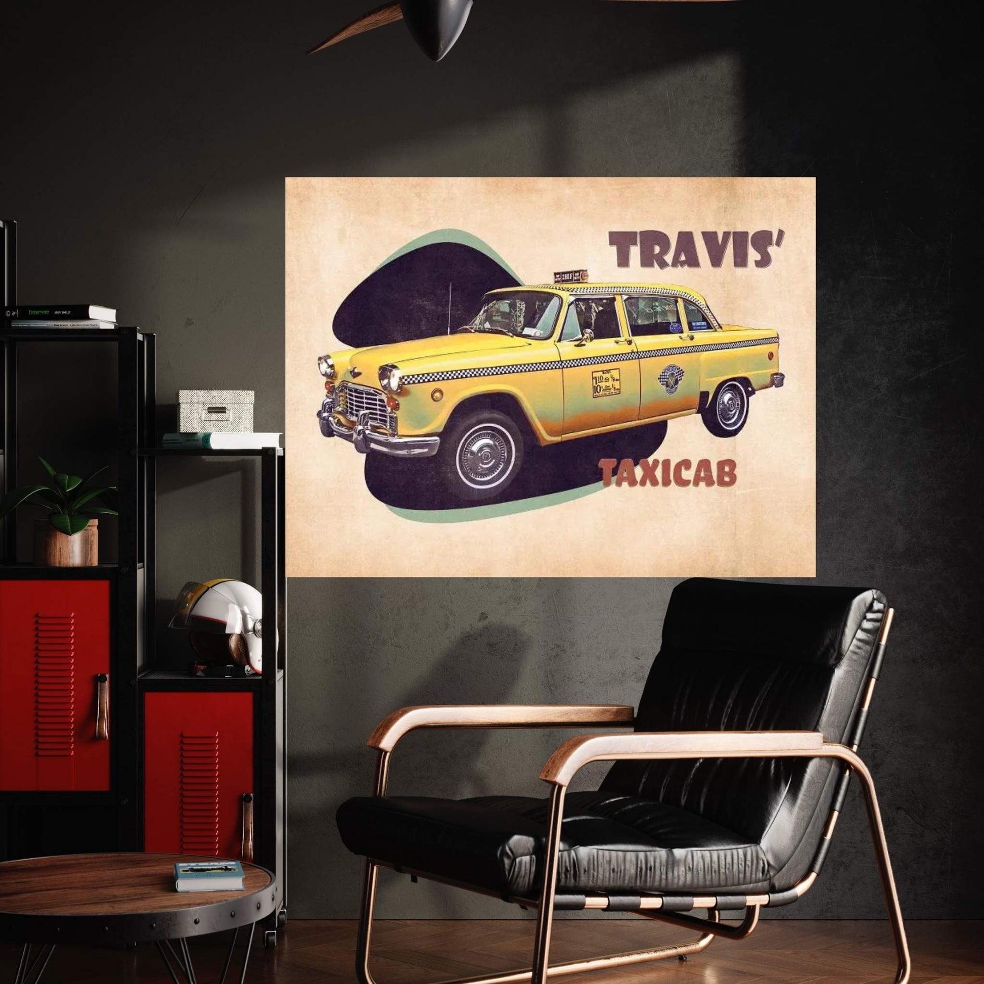 Travis' Taxicab Canvas Wall Art - Y Canvas