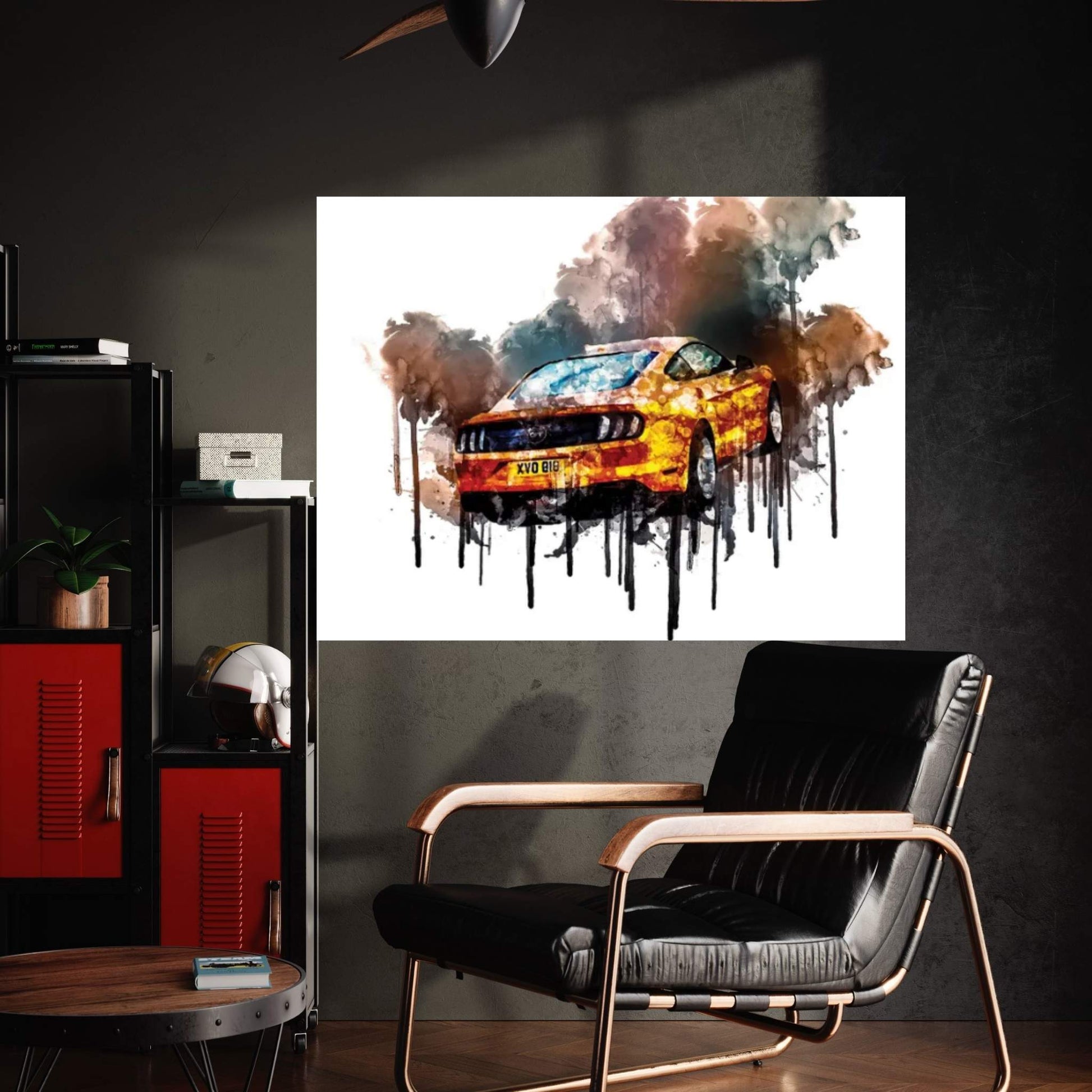 Car 2017 Ford Mustang GT Fastback Canvas Wall Art - Y Canvas