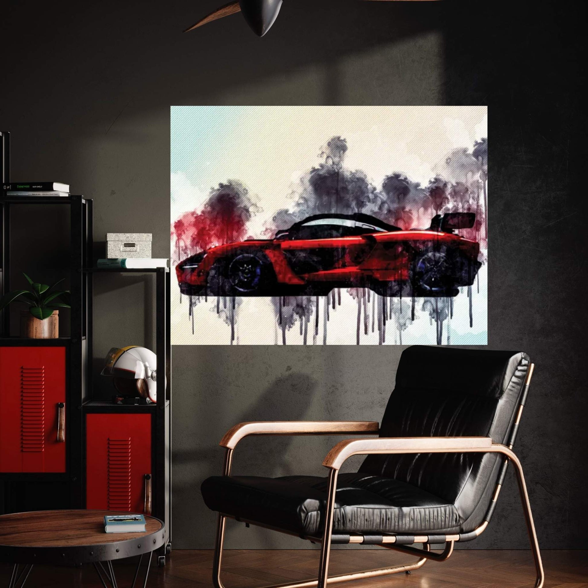 Mclaren Senna 2019 Side View New Supercar Hypercar Red Sports Canvas Wall Art - Y Canvas