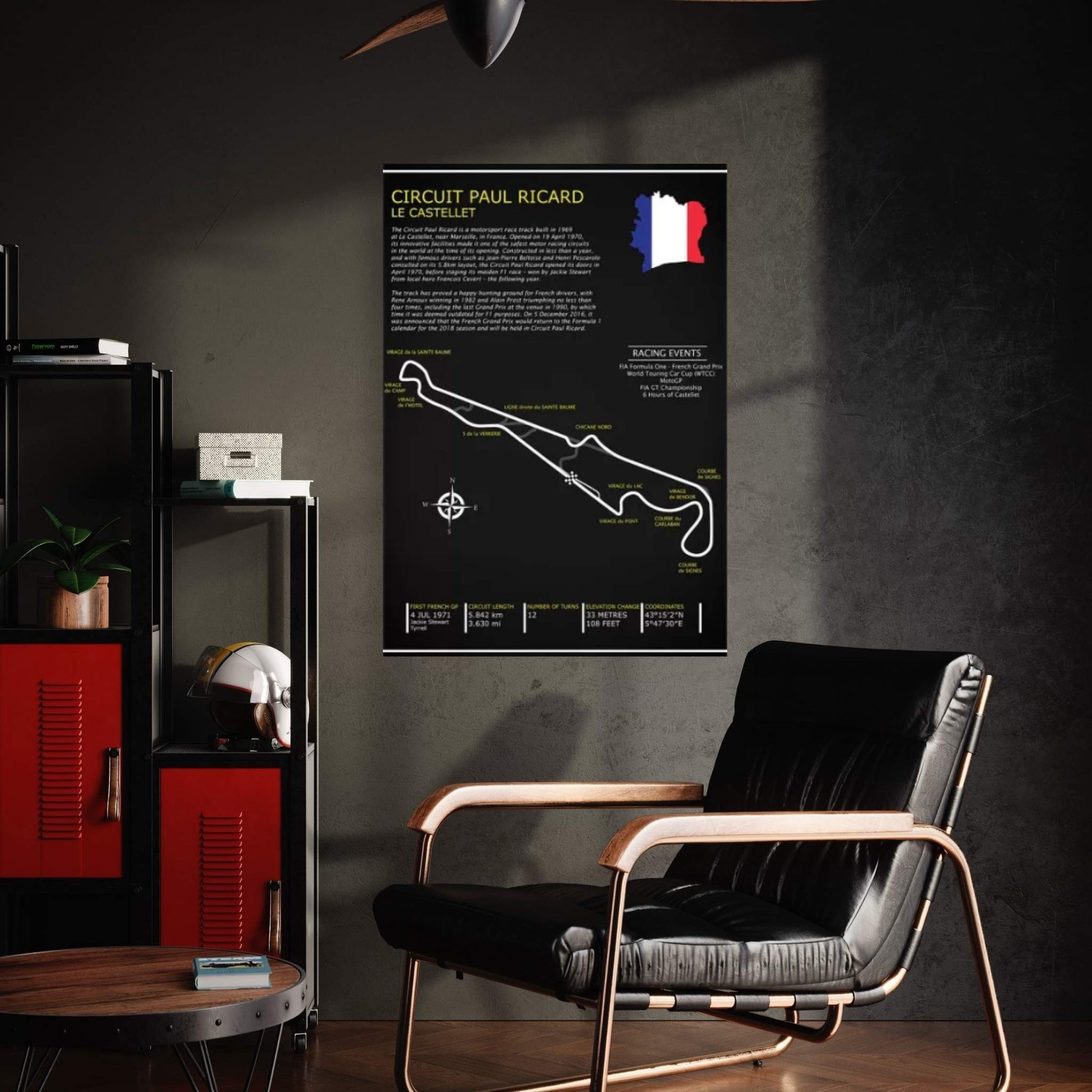 Circuit Paul Ricard BL Canvas Wall Art - Y Canvas