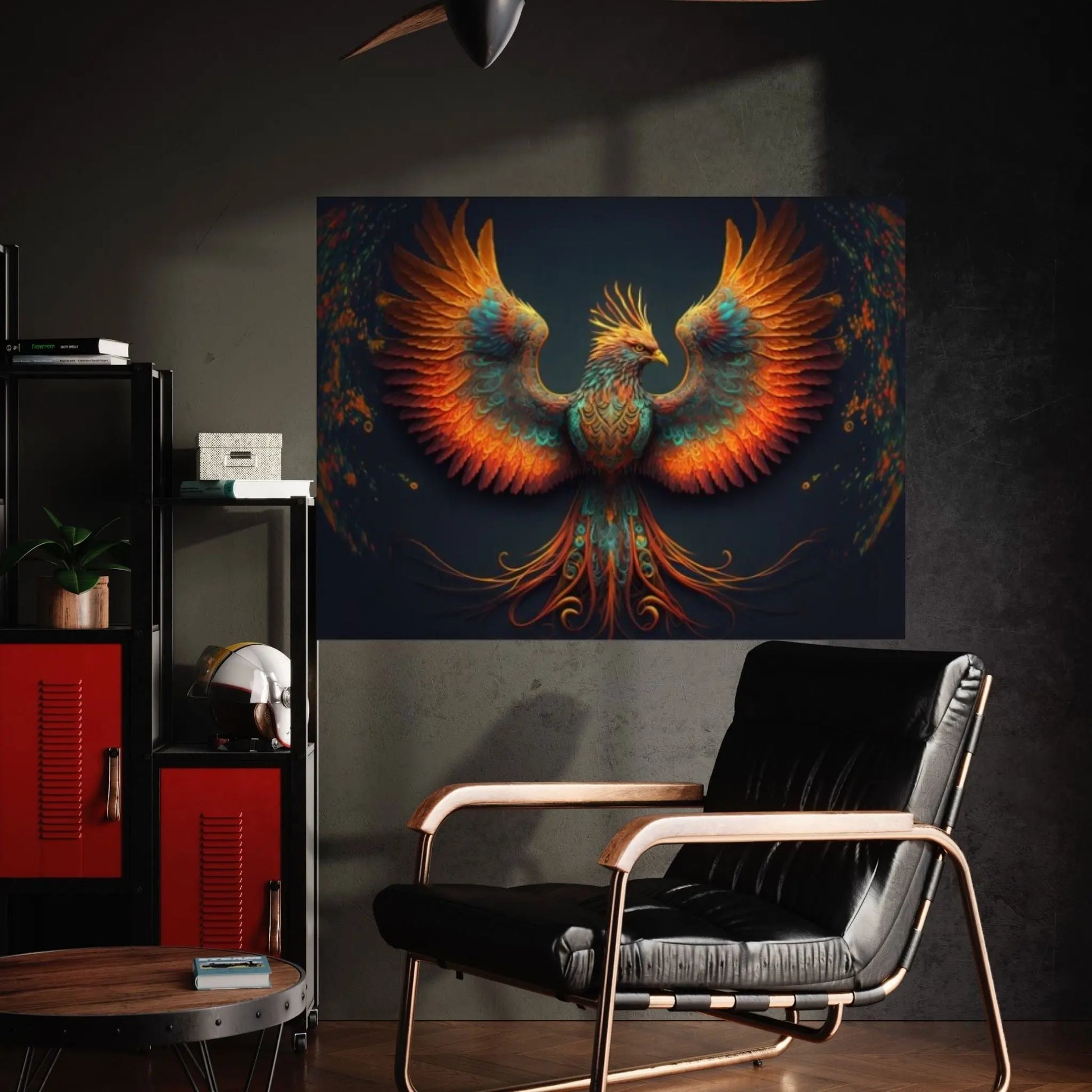 War Bird Mythological Red Bird Legendary Bird Canvas Wall Art - Y Canvas