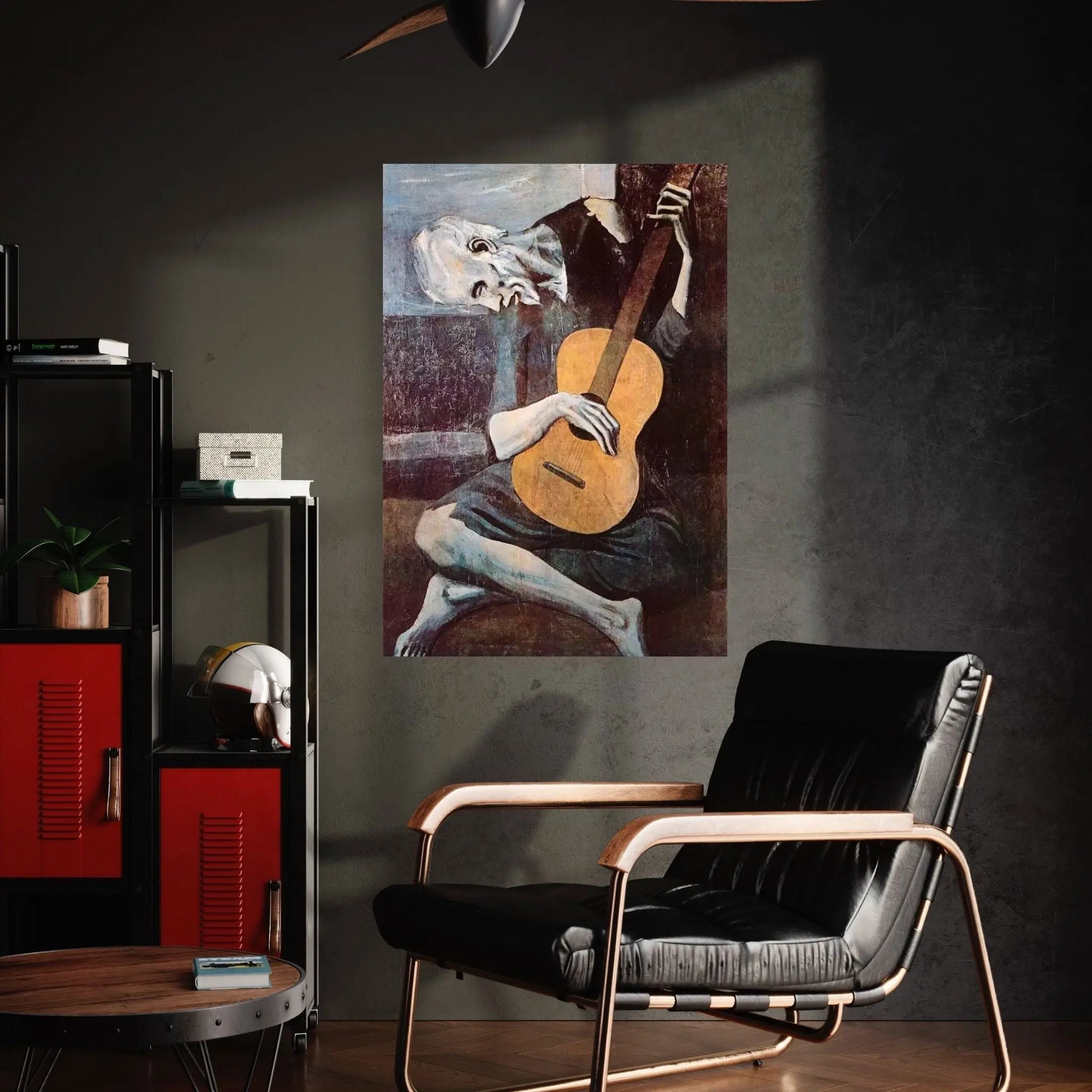 The Old Guitarist Canvas Wall Art - Y Canvas