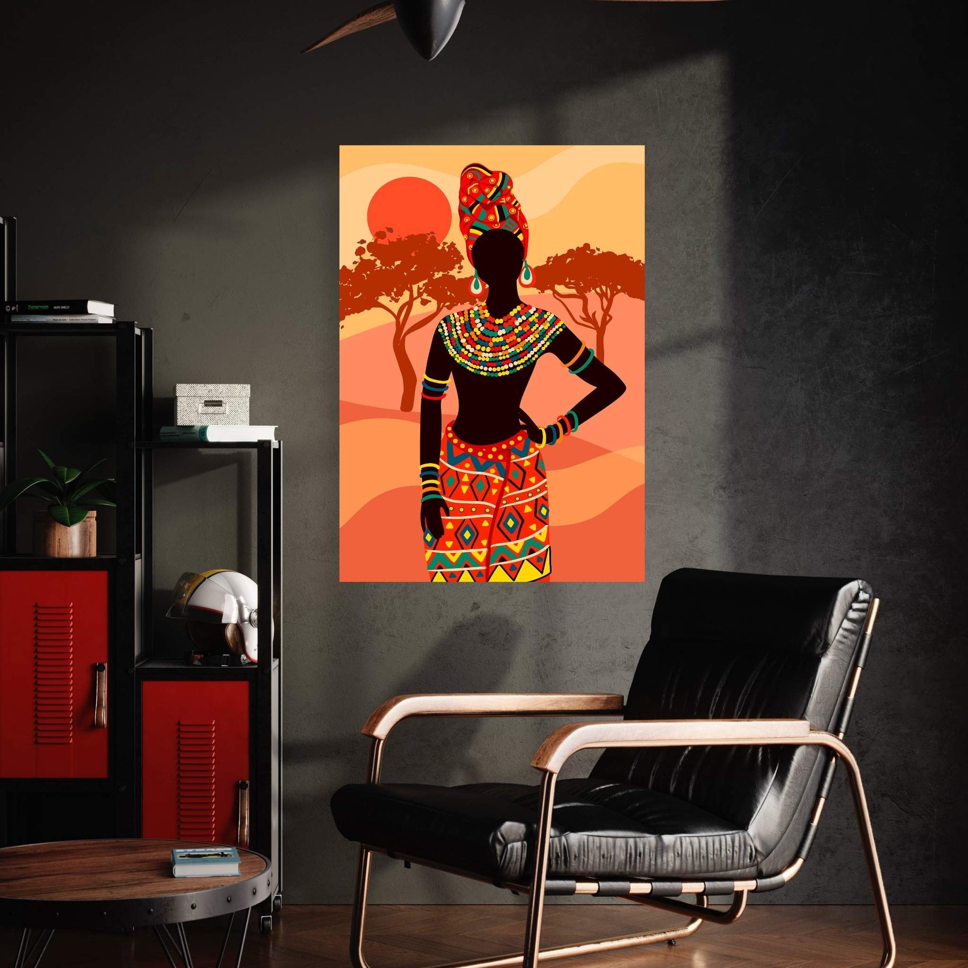 African Black Woman Canvas Wall Art Home Decor - Y Canvas