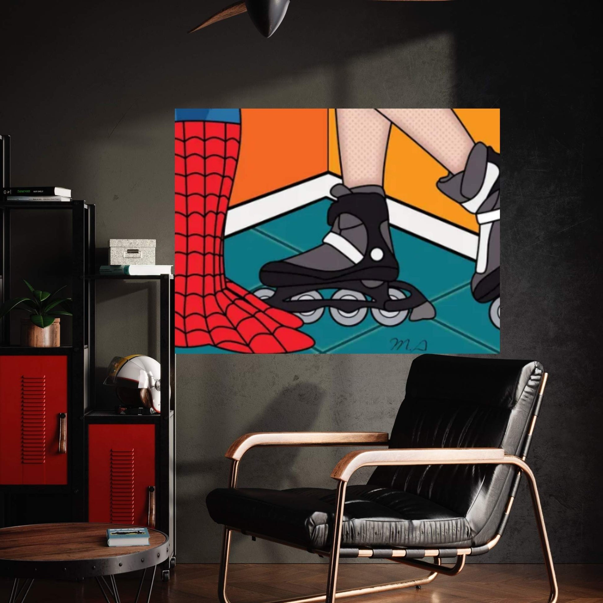 Spidey Skate Canvas Wall Art - Y Canvas