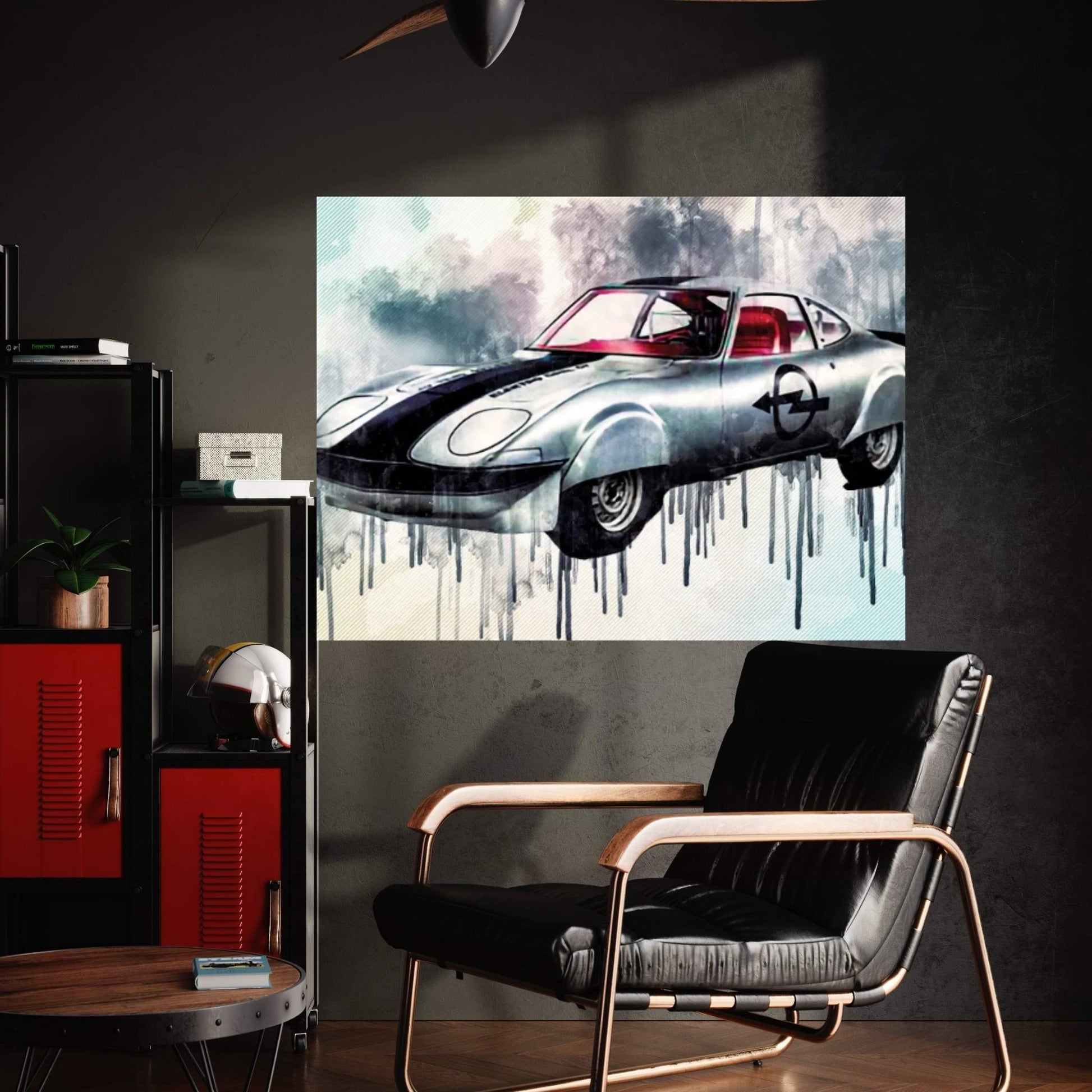 Opel Elektro Gt 1971 Retro Electric Car Sports Electric Car German Canvas Wall Art - Y Canvas