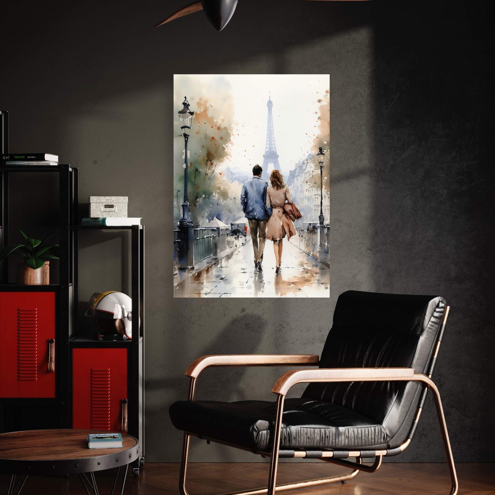 Love Walk in Paris Dear Couple, Man and Woman Canvas Wall Art - Y Canvas