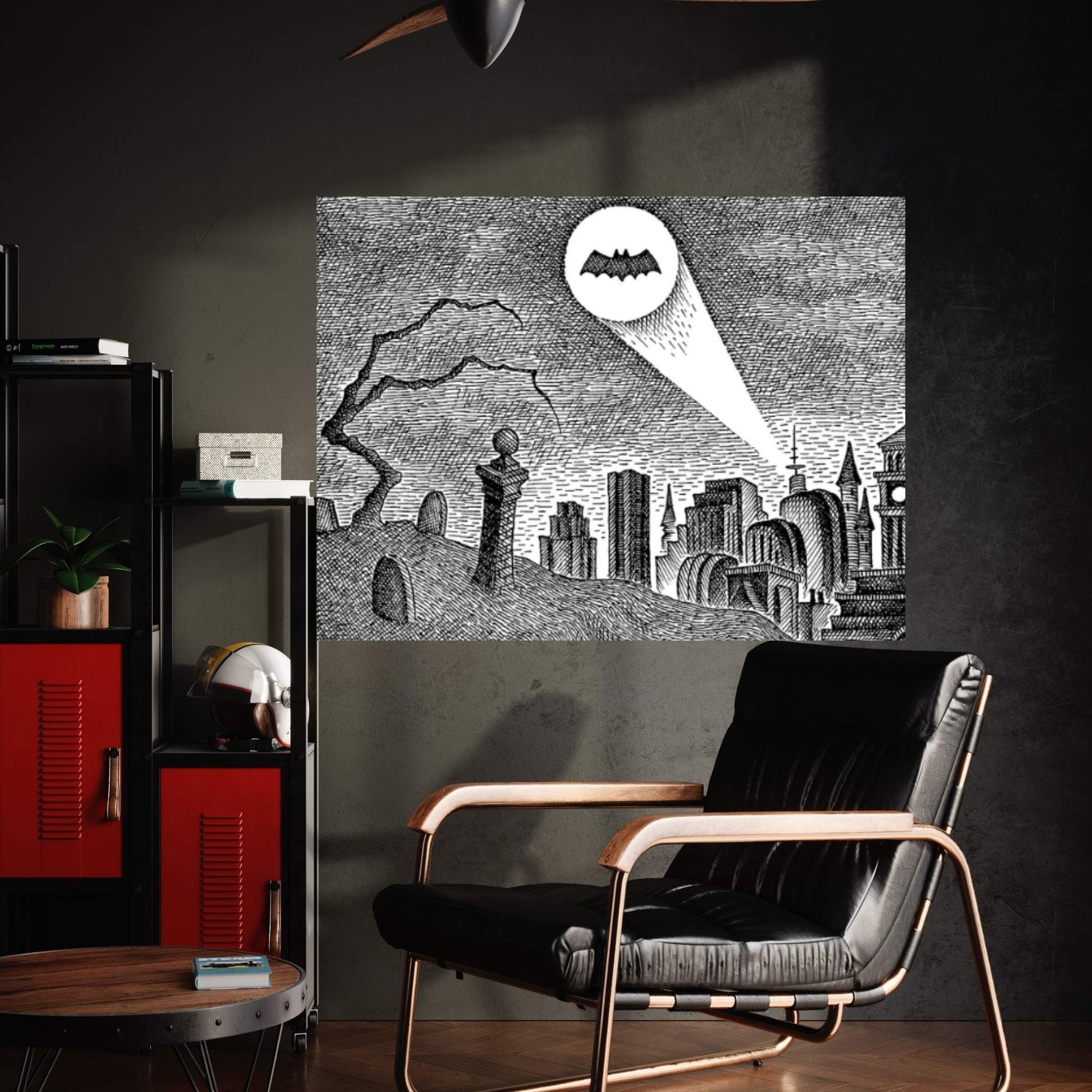 Bat-Signal Canvas Wall Art - Y Canvas