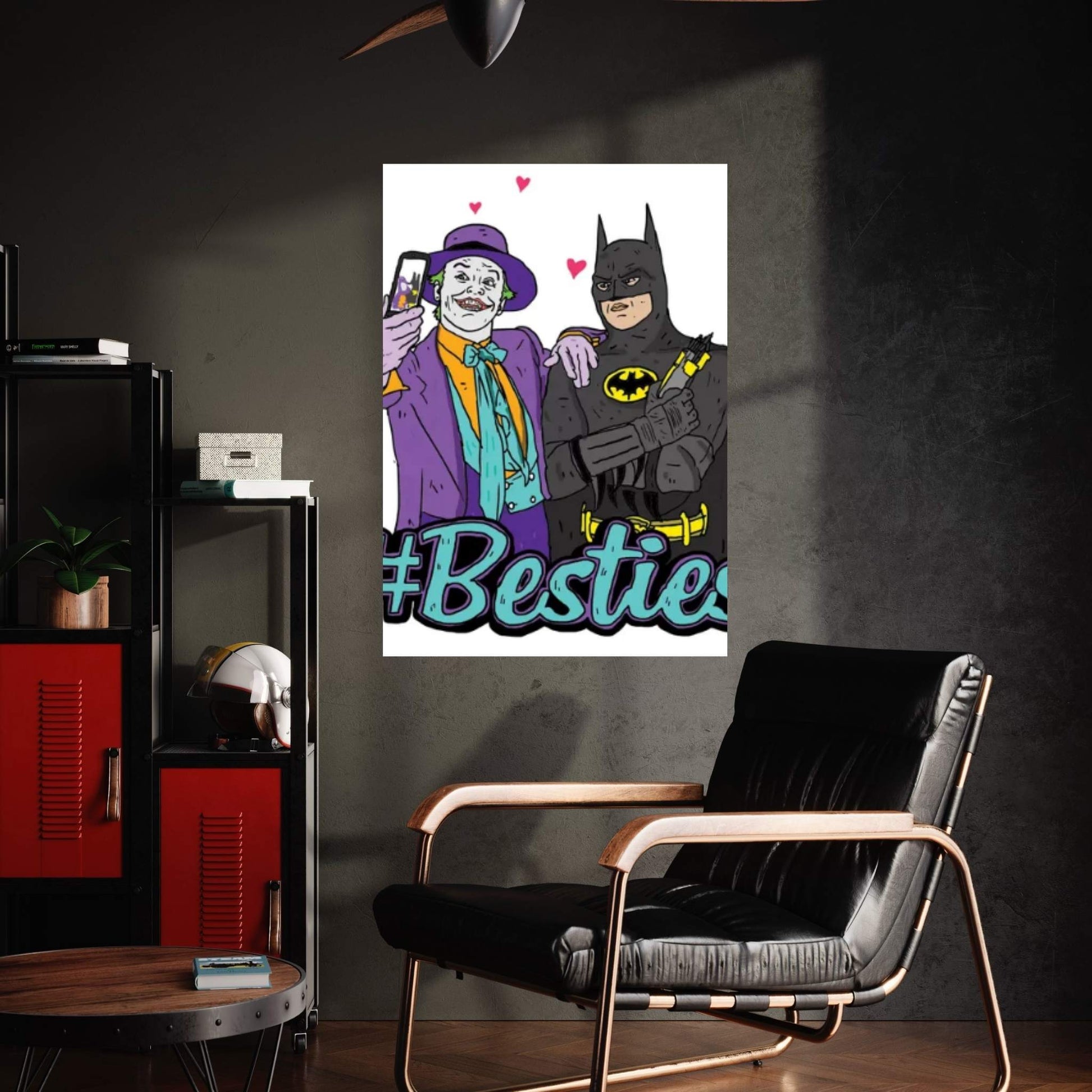 Joker & Batman Besties Canvas Wall Art - Y Canvas