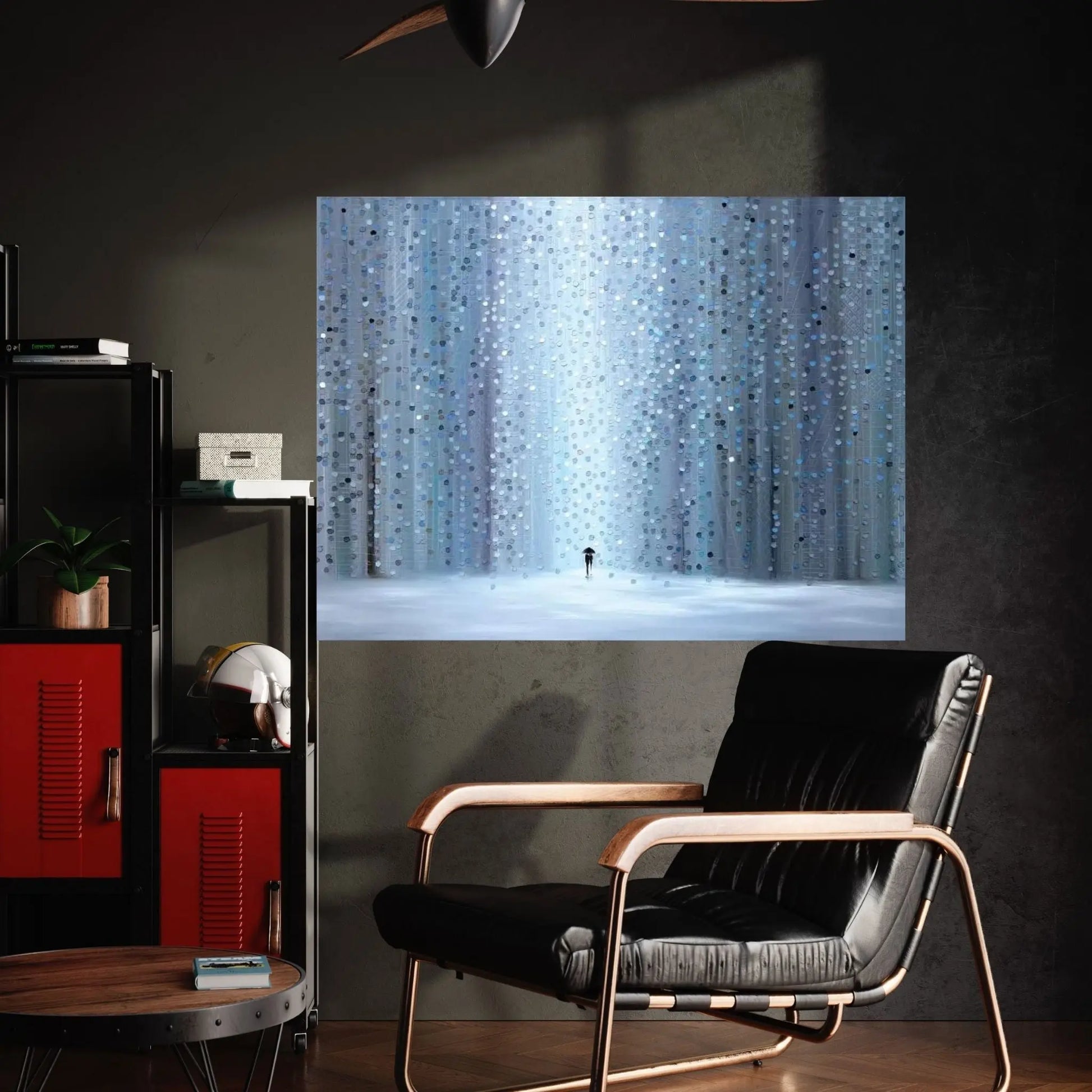 Rainy Stroll Canvas Wall Art - Y Canvas