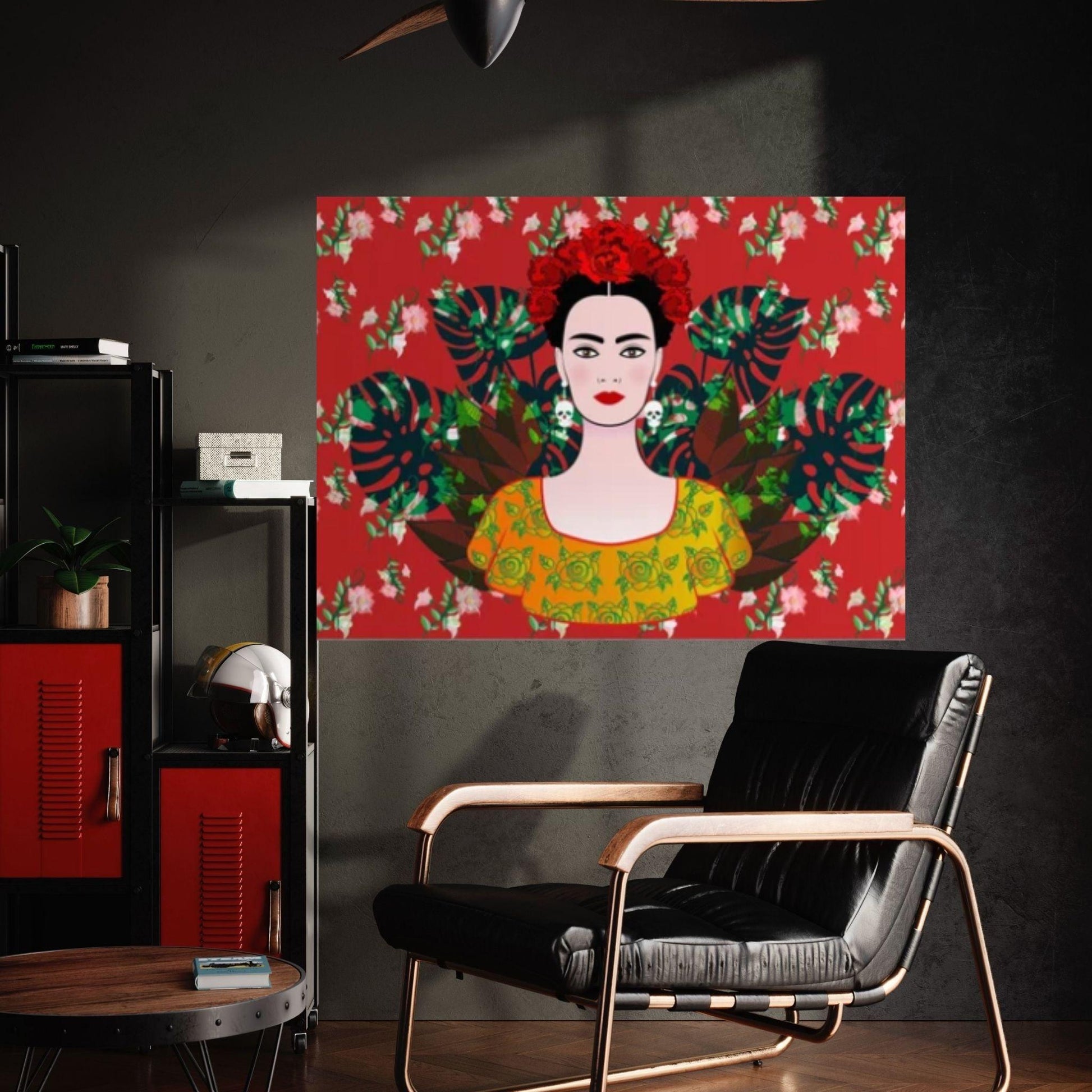 Frida Kahlo Art Canvas Frida Kahlo Wall Art, Mexican Floral Feminist Art - Y Canvas