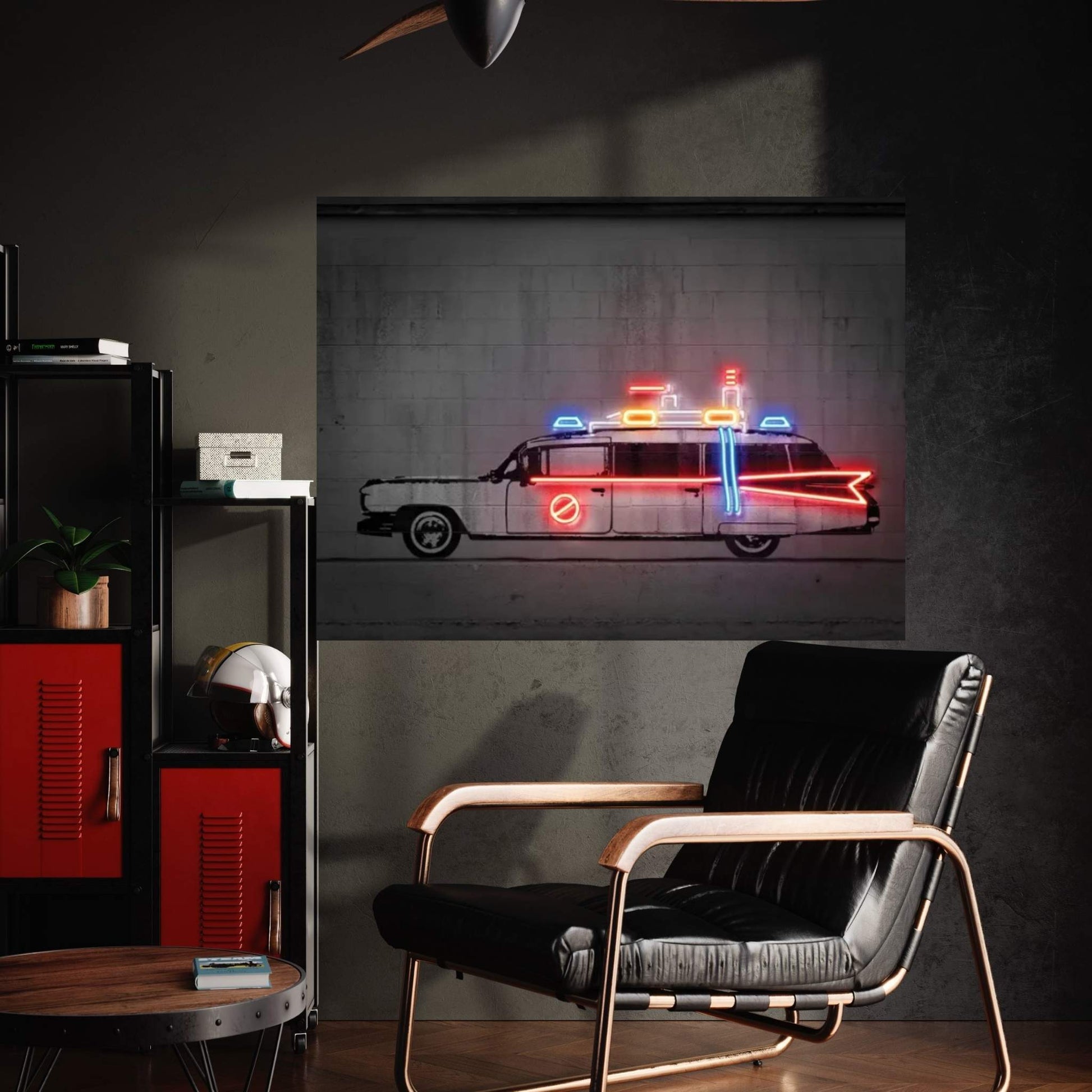 Ghost Car Canvas Wall Art - Y Canvas