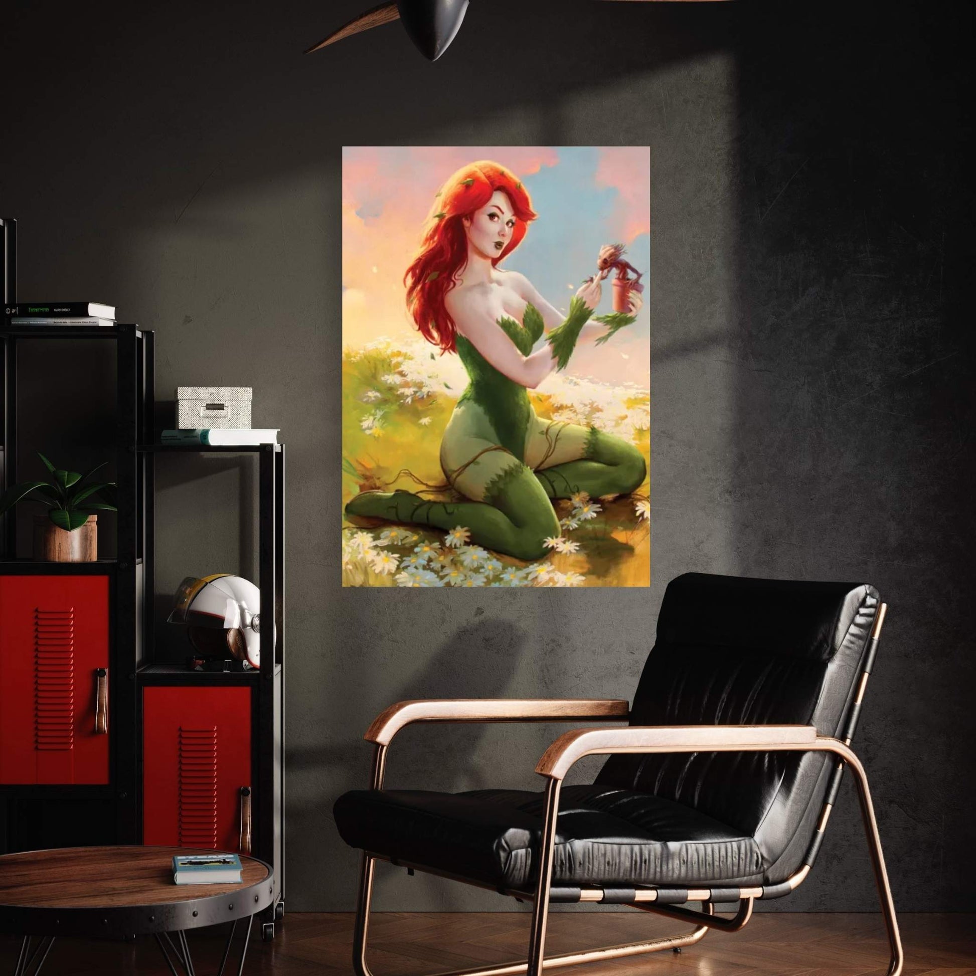 Poison Ivy And Baby Groot Canvas Wall Art - Y Canvas