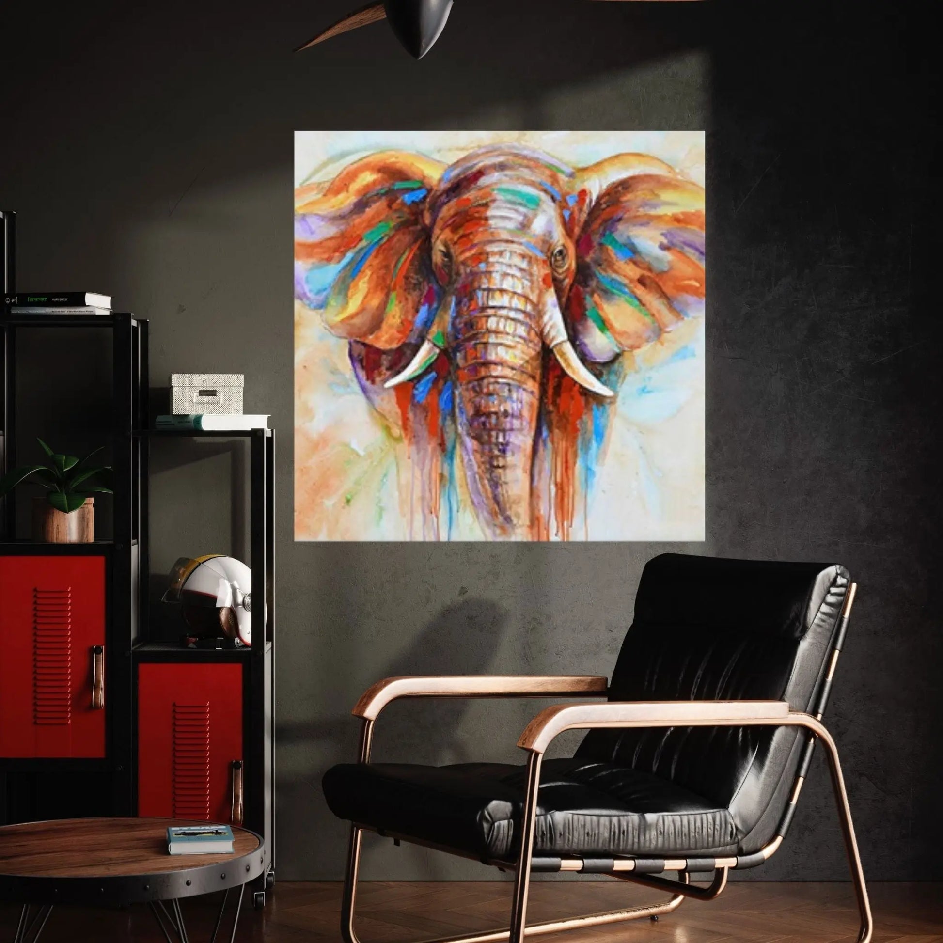 Elephant Painting Impressionist Africa Elephant Animal Wall Art Canvas Canvas Wall Art Living - Y Canvas