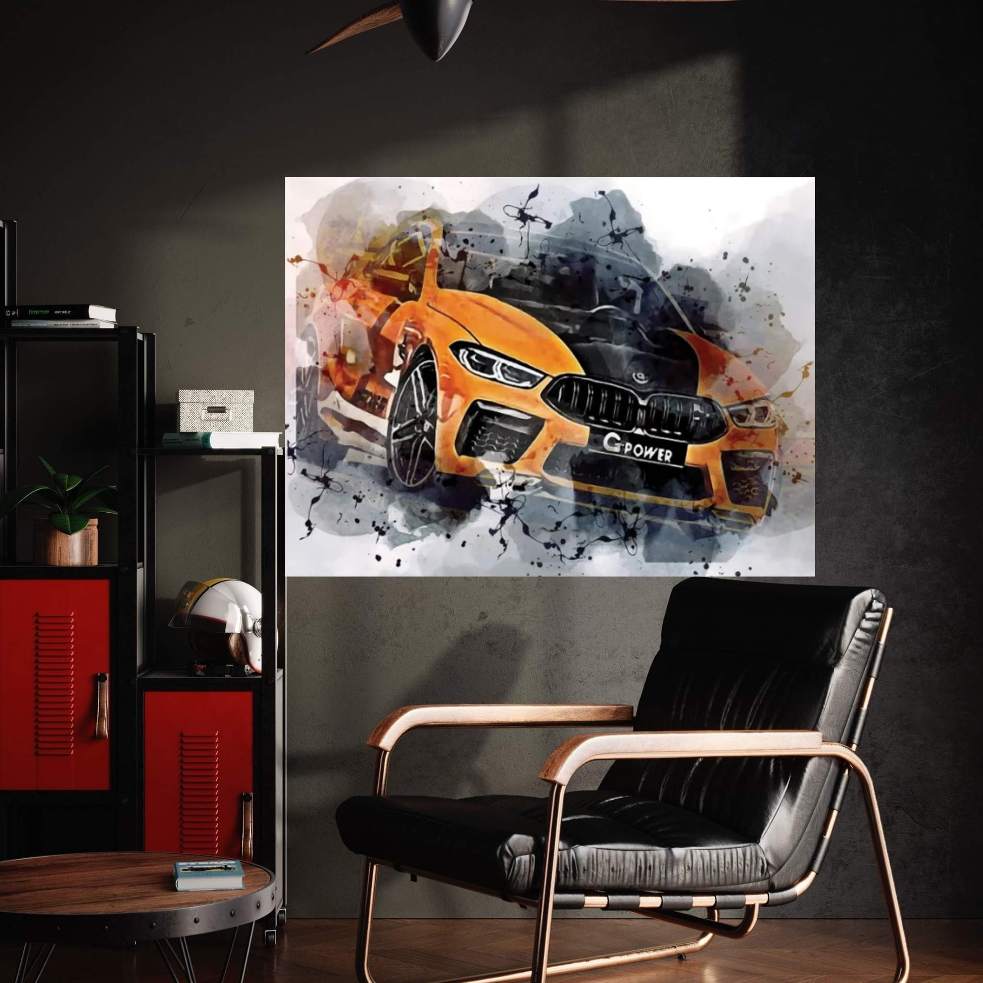 G-Power G8M Hurricane Rs Orange Sports Coupe BMW M8 F92 Exterior Canvas Wall Art - Y Canvas