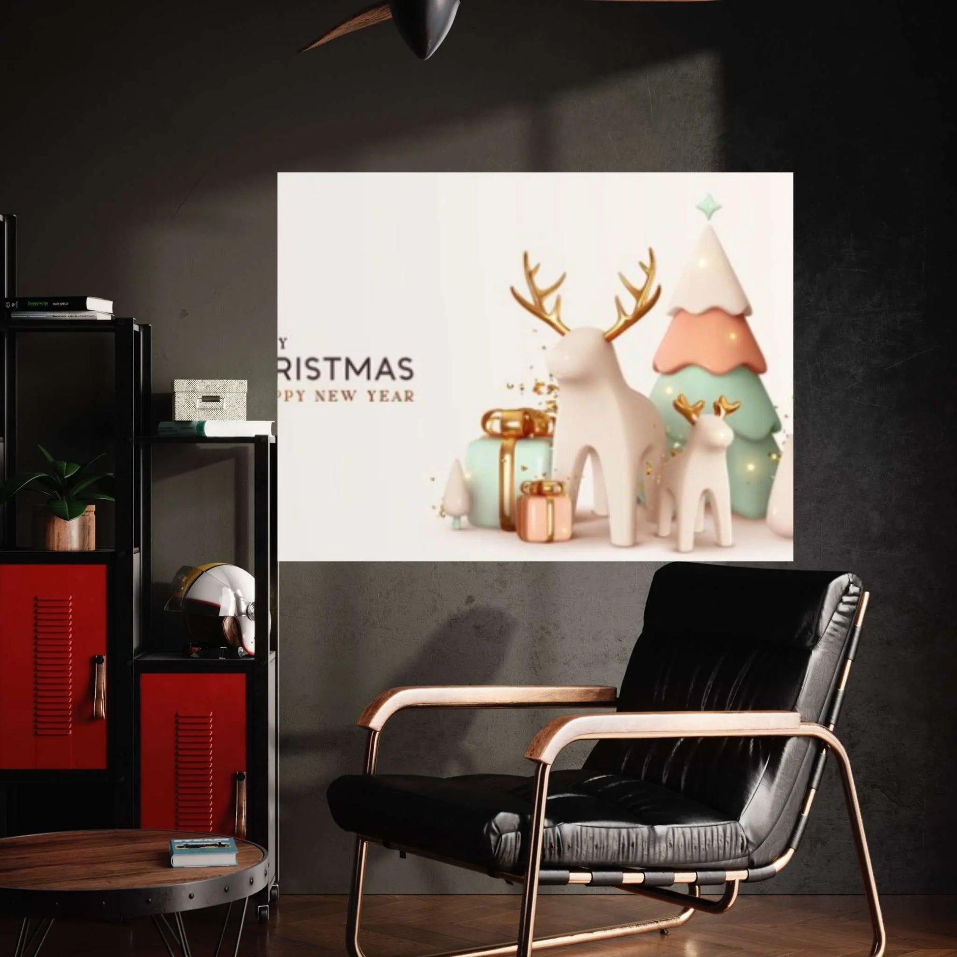 Merry Christmas Canvas Wall Art Design Poster Canvas Wall Art - Y Canvas