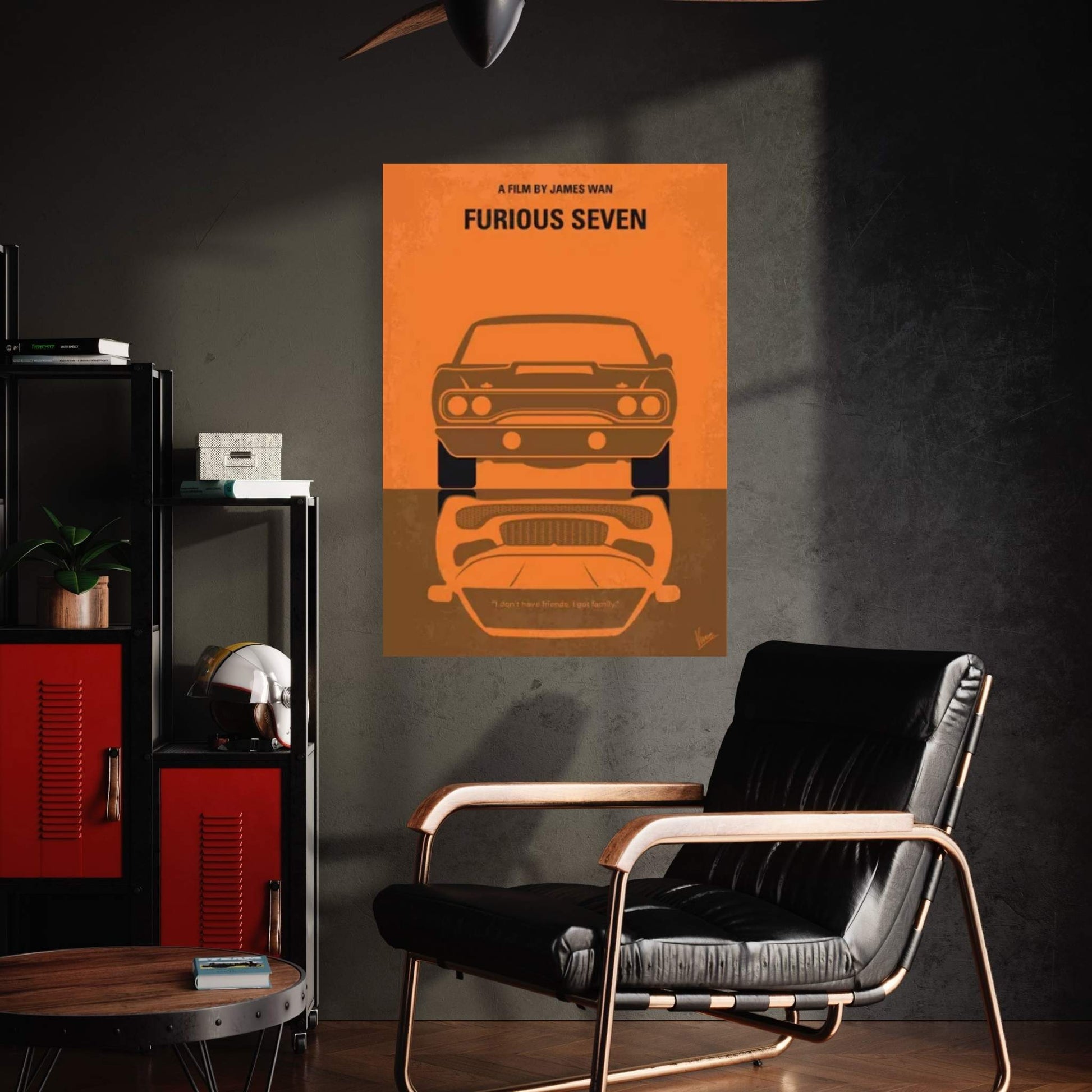 Furious 7 Minimal Movie Poster Canvas Wall Art - Y Canvas