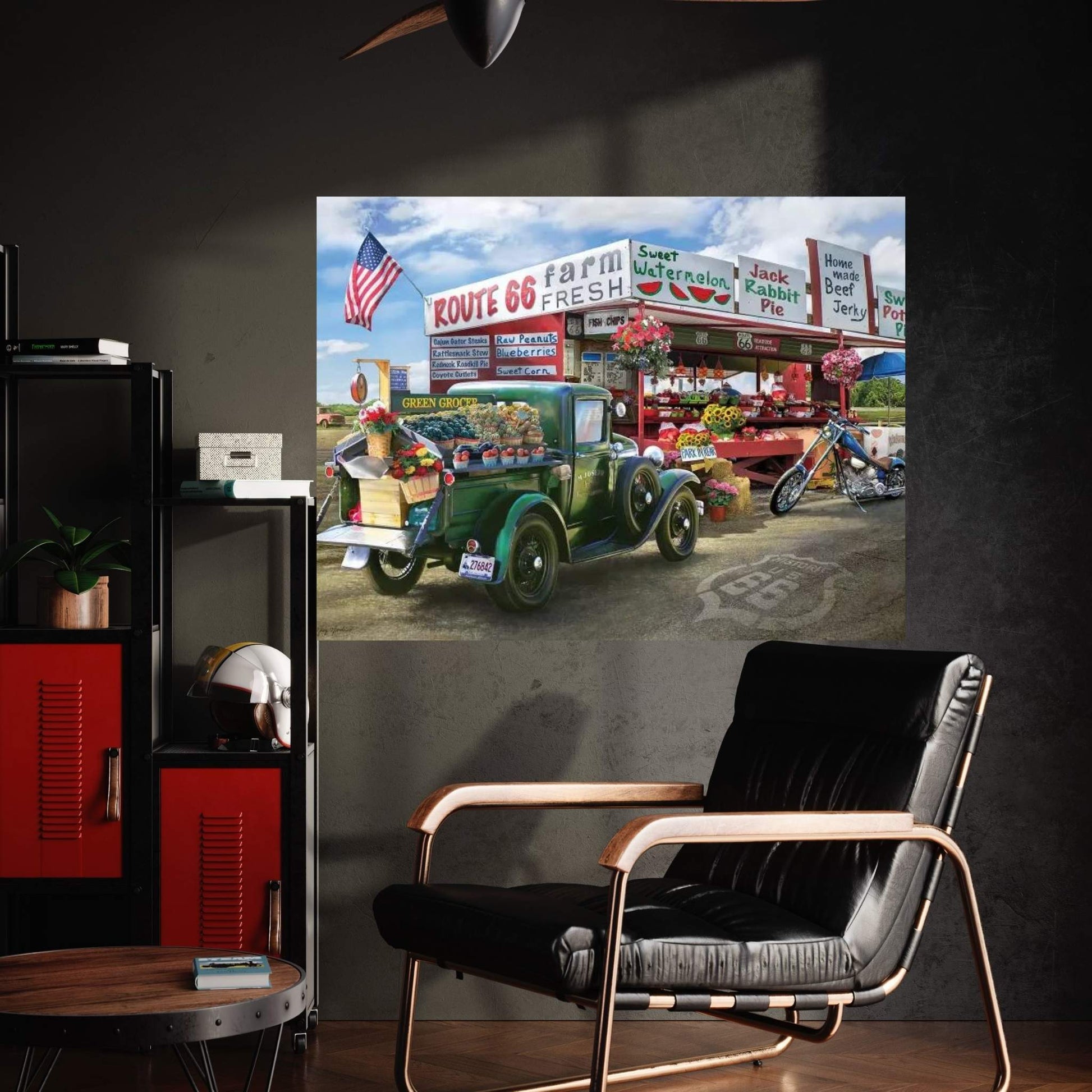 Nostalgic America Farmstand Canvas Wall Art - Y Canvas