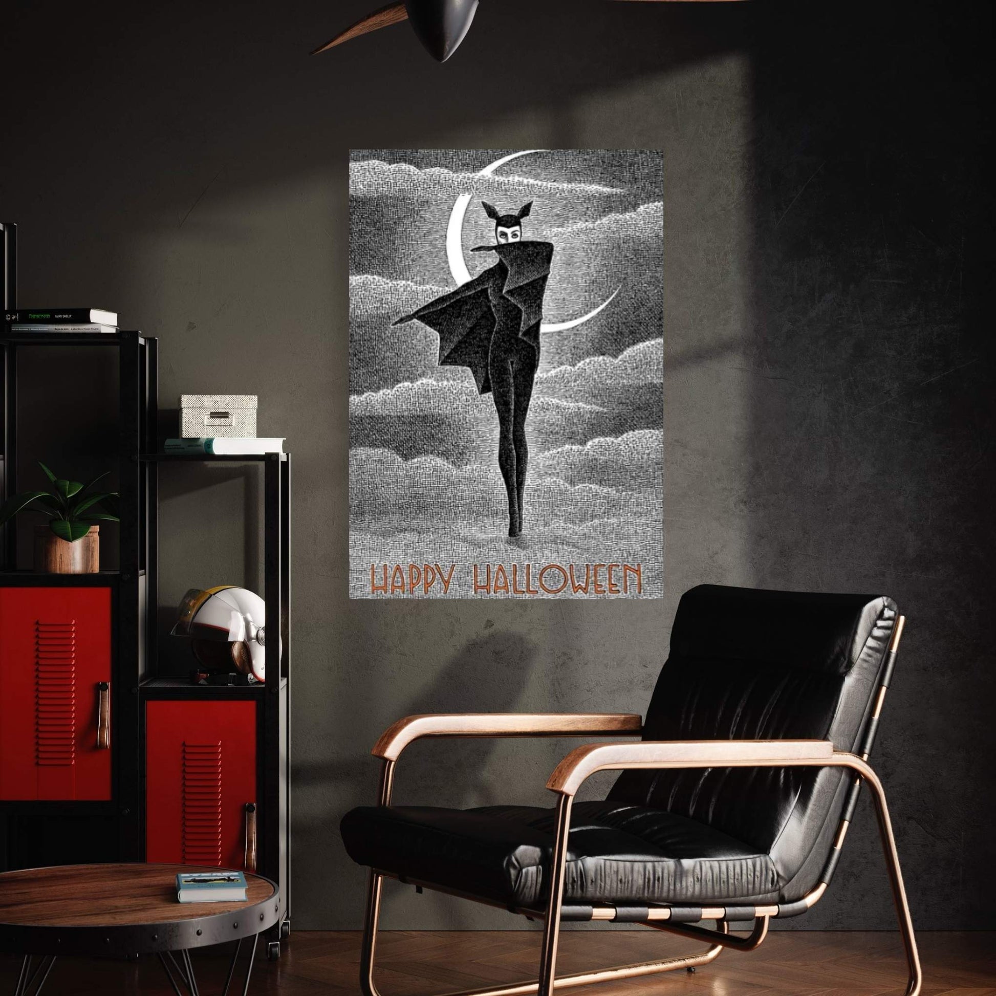 Bat-Girl Canvas Wall Art - Y Canvas