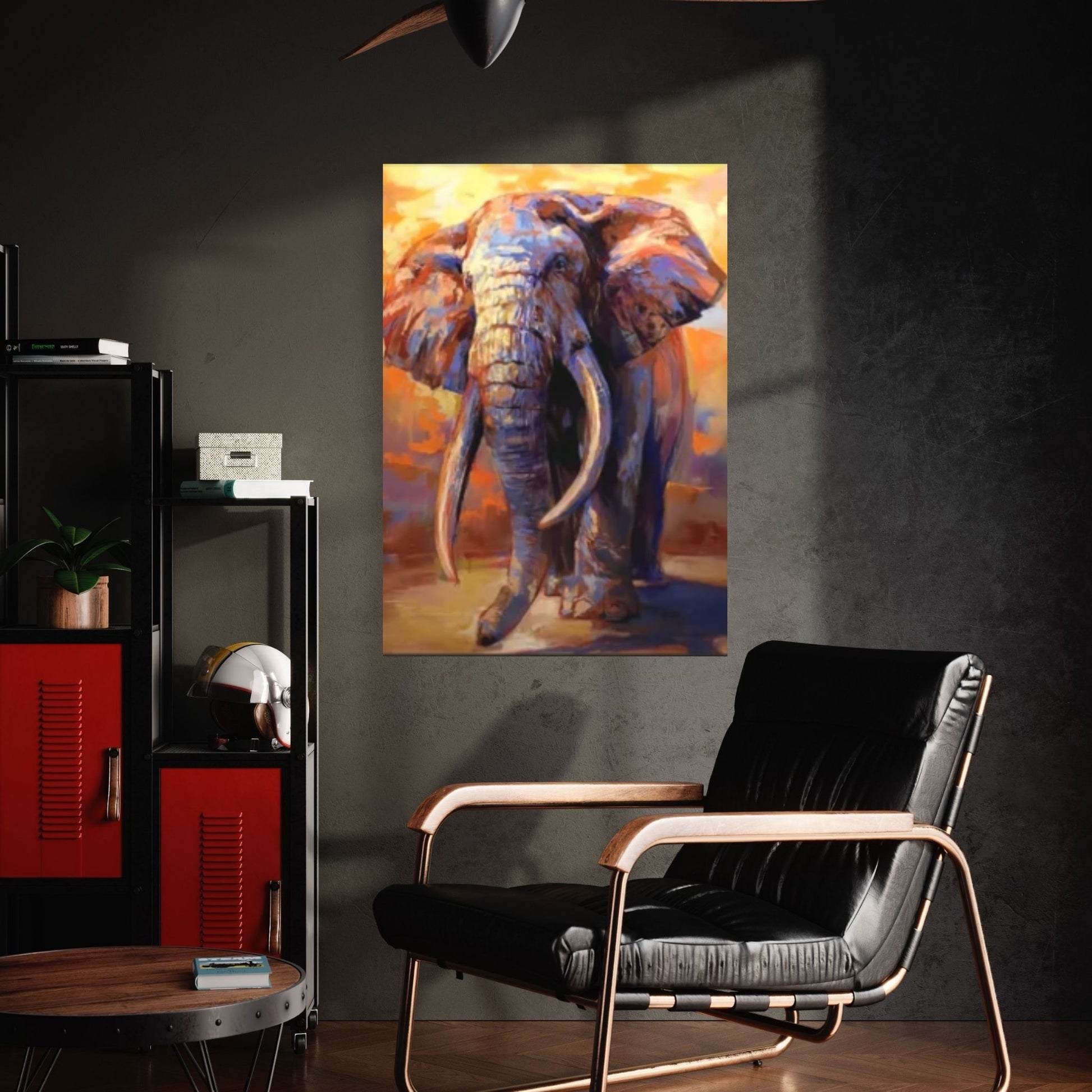 Abstract Animal Elephant Wall Art, Creative Animal Modeling Wall Art - Y Canvas