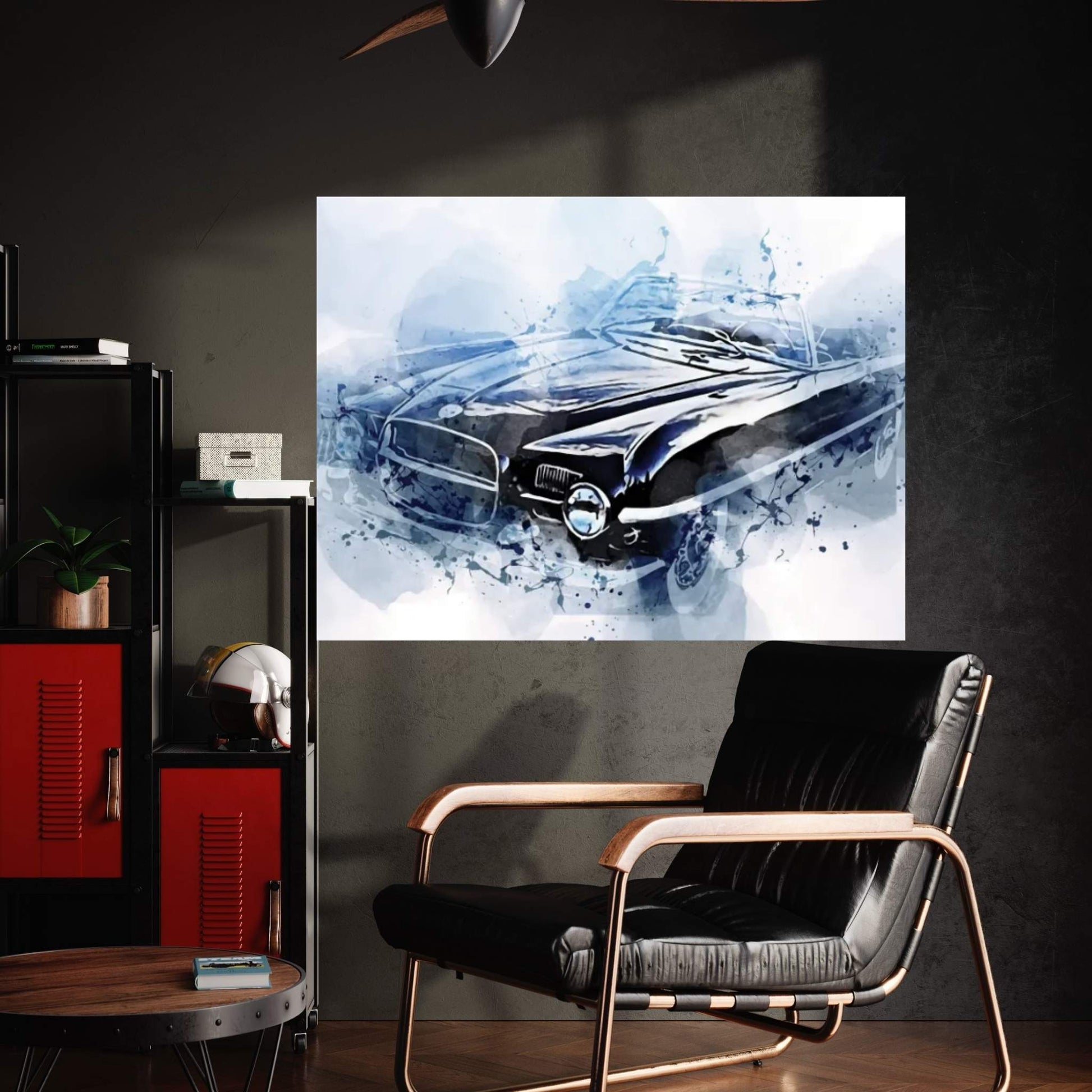 Dodge Firebomb Prototype Retro Cars 1953 Cars Black Cabriolet Cars Canvas Wall Art - Y Canvas