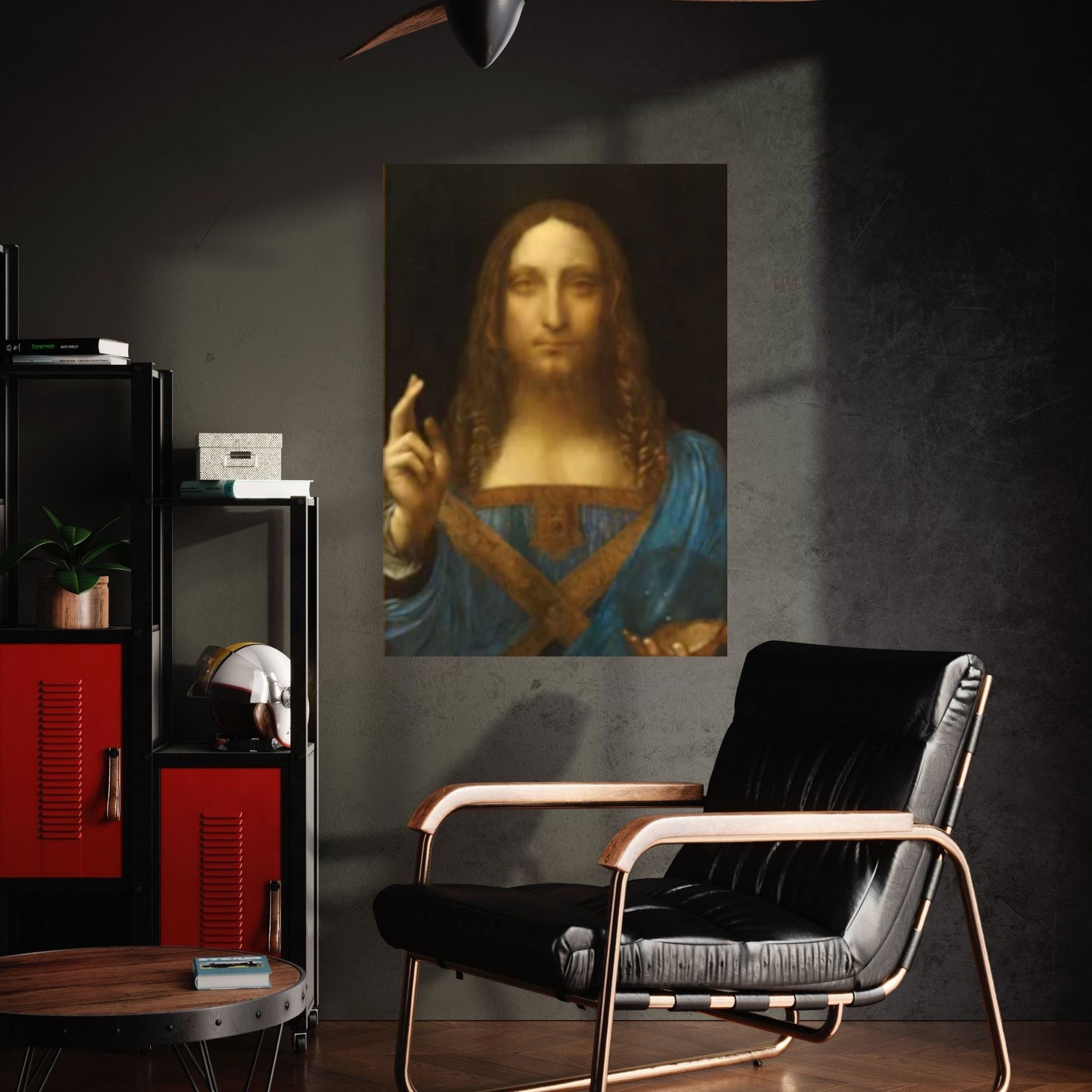 Leonardo da Vinci, Salvator Canvas Wall Art Mundi (1500),Salvator Mundi print, Leonardo da Vinci poster - Y Canvas