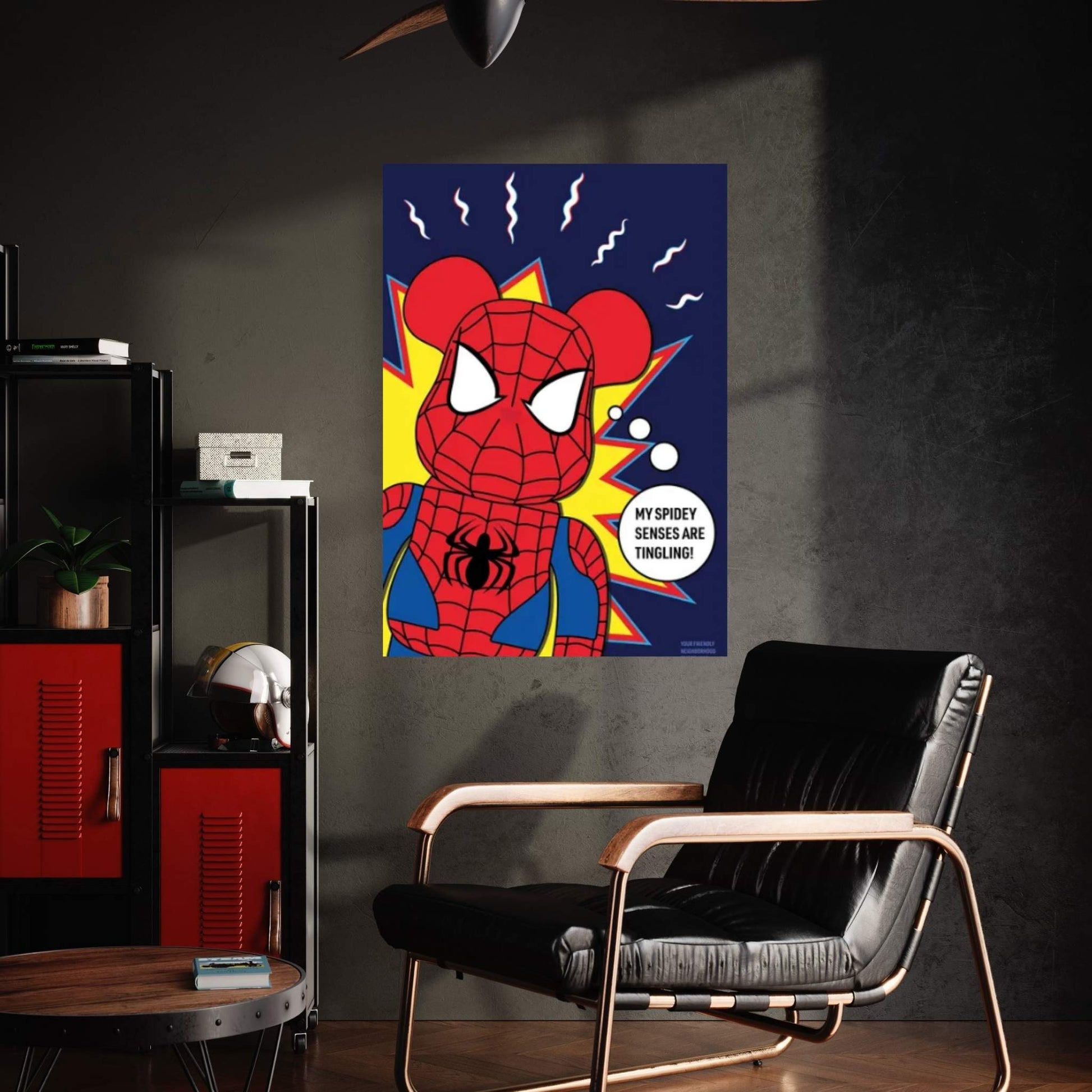 Spider-Man Bearbrick Canvas Wall Art - Y Canvas