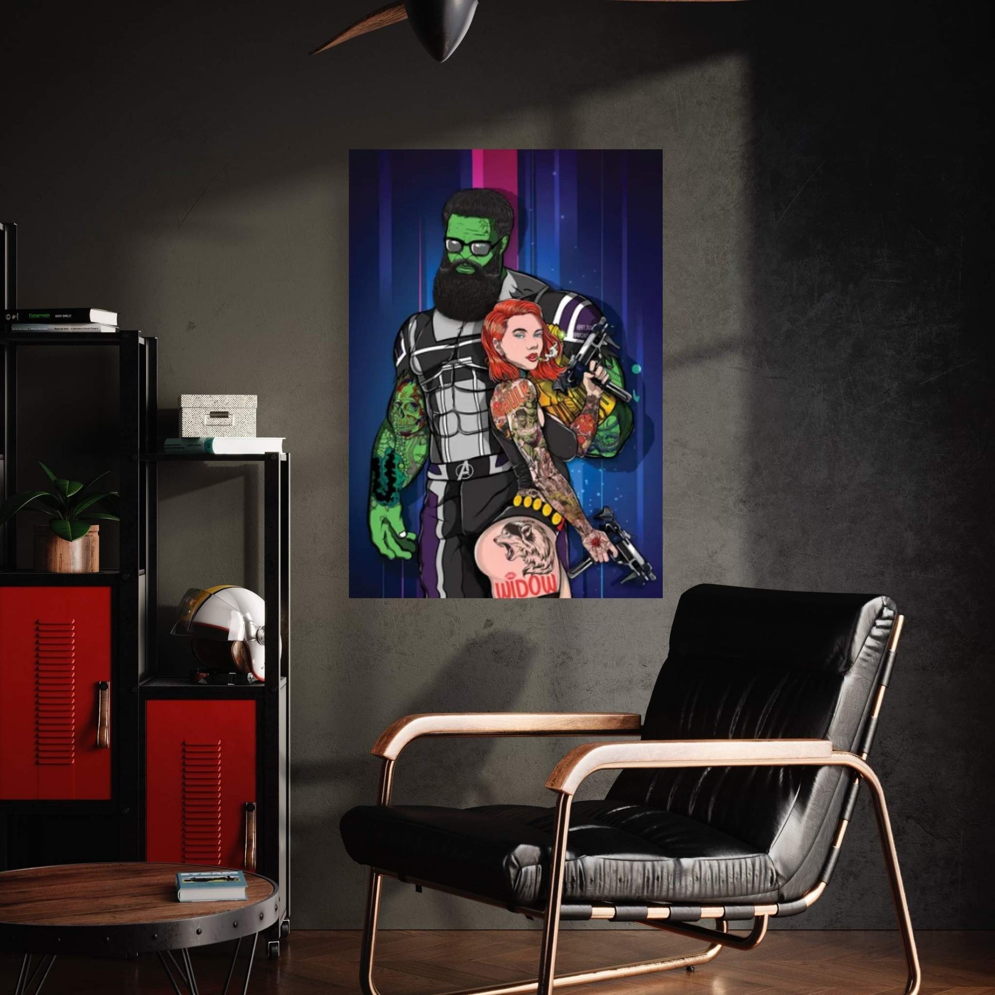 Hulk N Widow Canvas Wall Art - Y Canvas