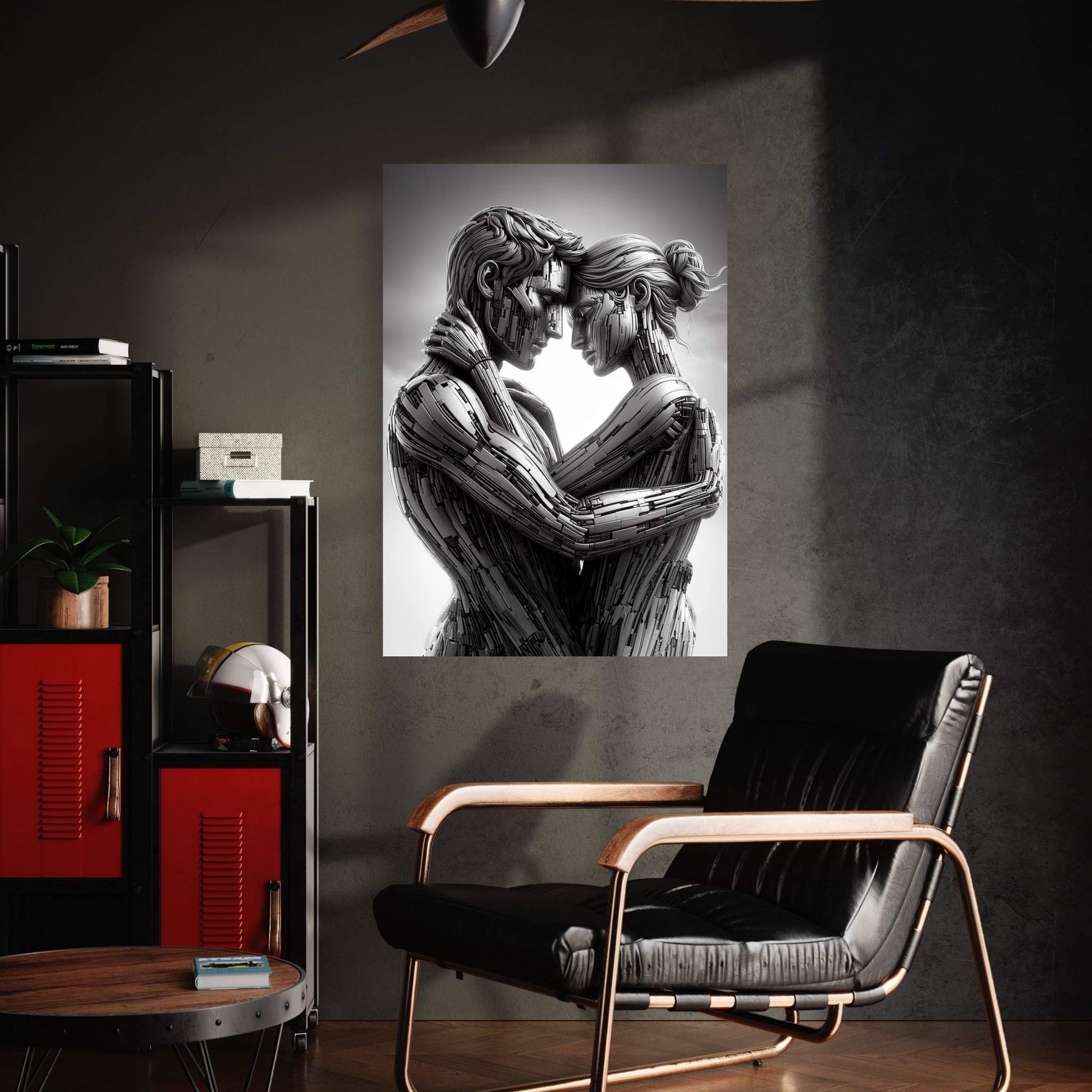 Metalic Love Couple Canvas Wall Art - Y Canvas