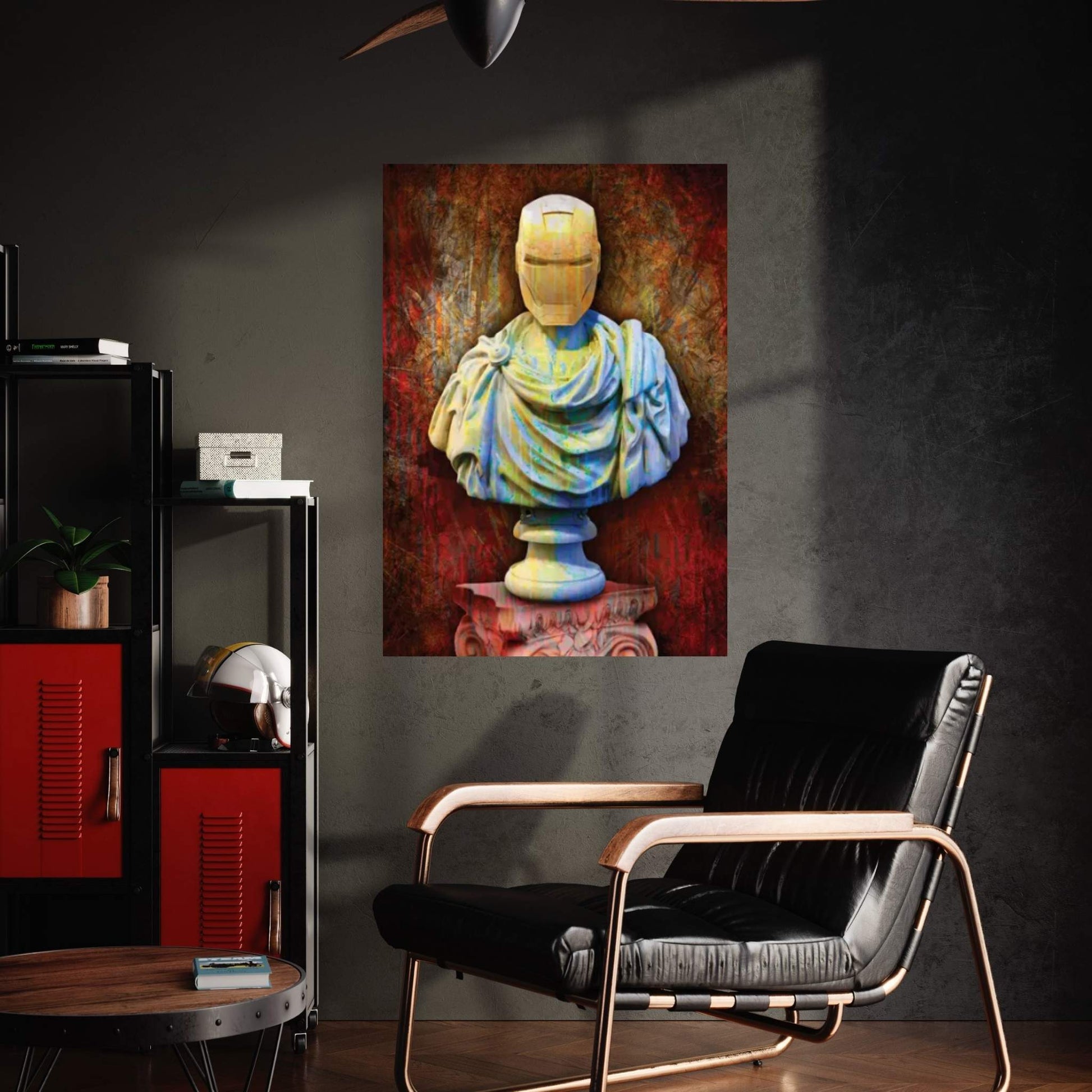 The Iron Man Bust Canvas Wall Art - Y Canvas