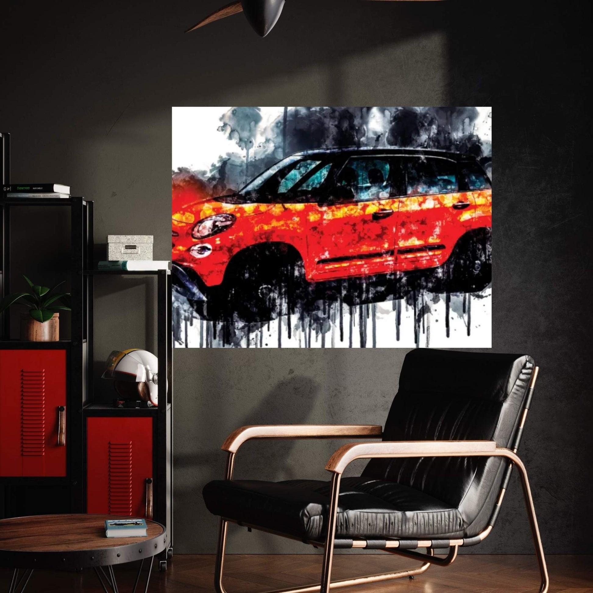 2018 Fiat 500L City Cross Vehicle CDXCV Canvas Wall Art - Y Canvas