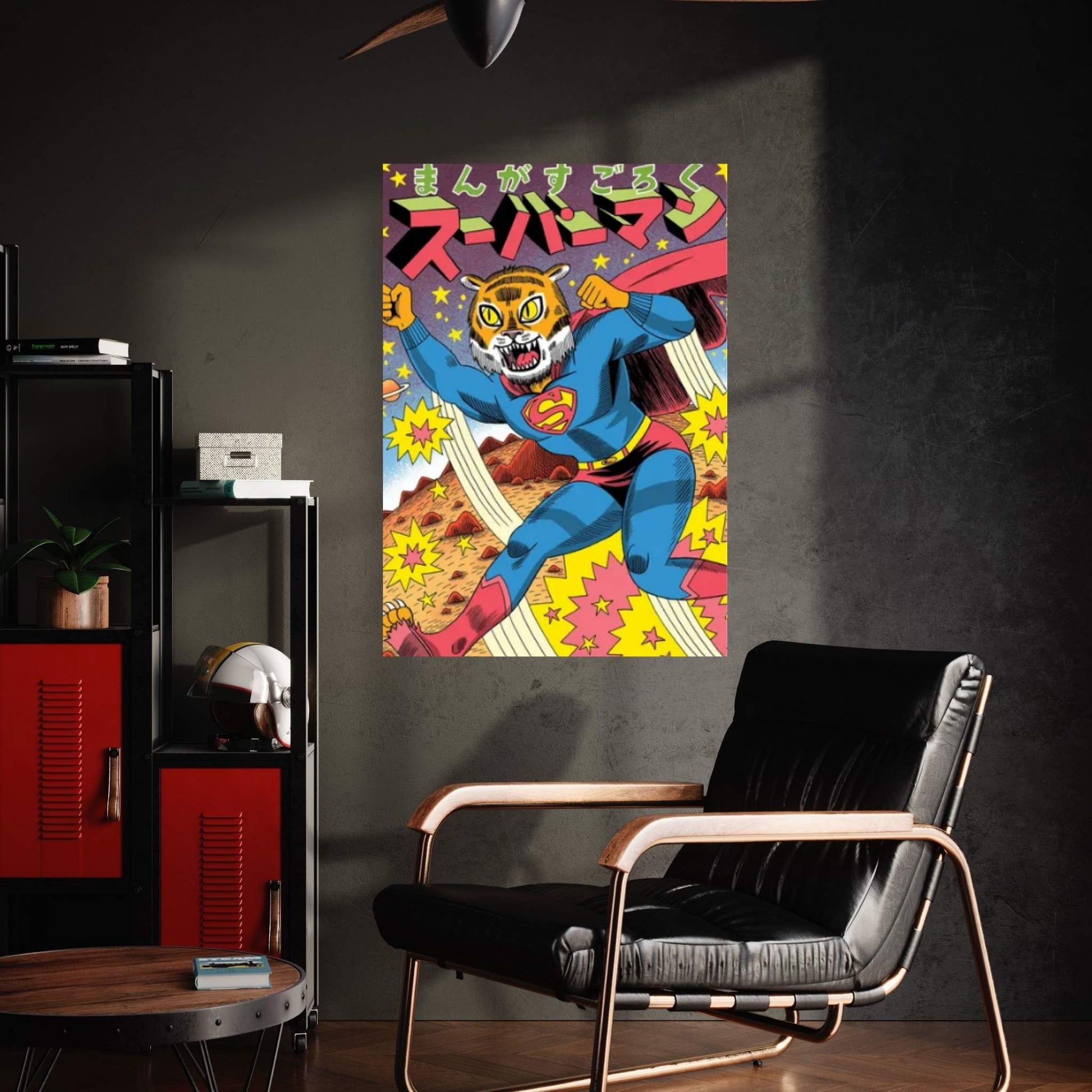 Tiger Superman Canvas Wall Art - Y Canvas