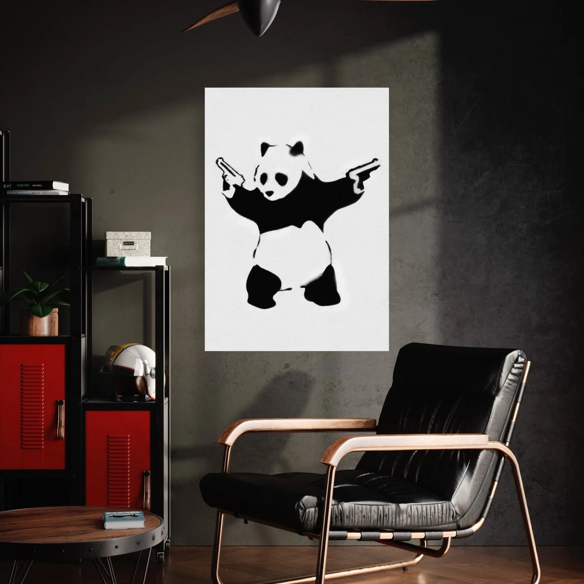 Panda With Guns Canvas Wall Art - Y Canvas