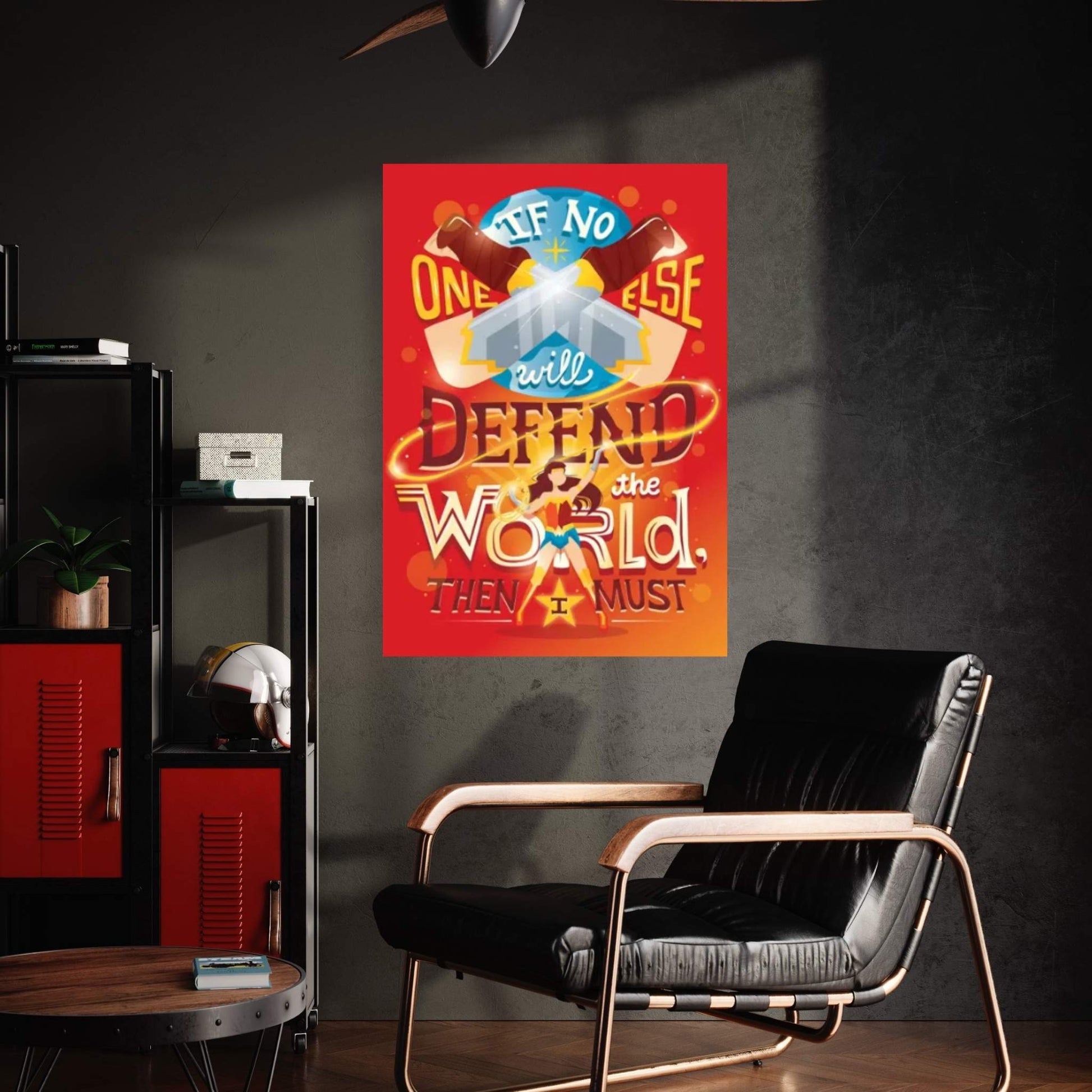 Wonder Woman Defends The World Canvas Wall Art - Y Canvas