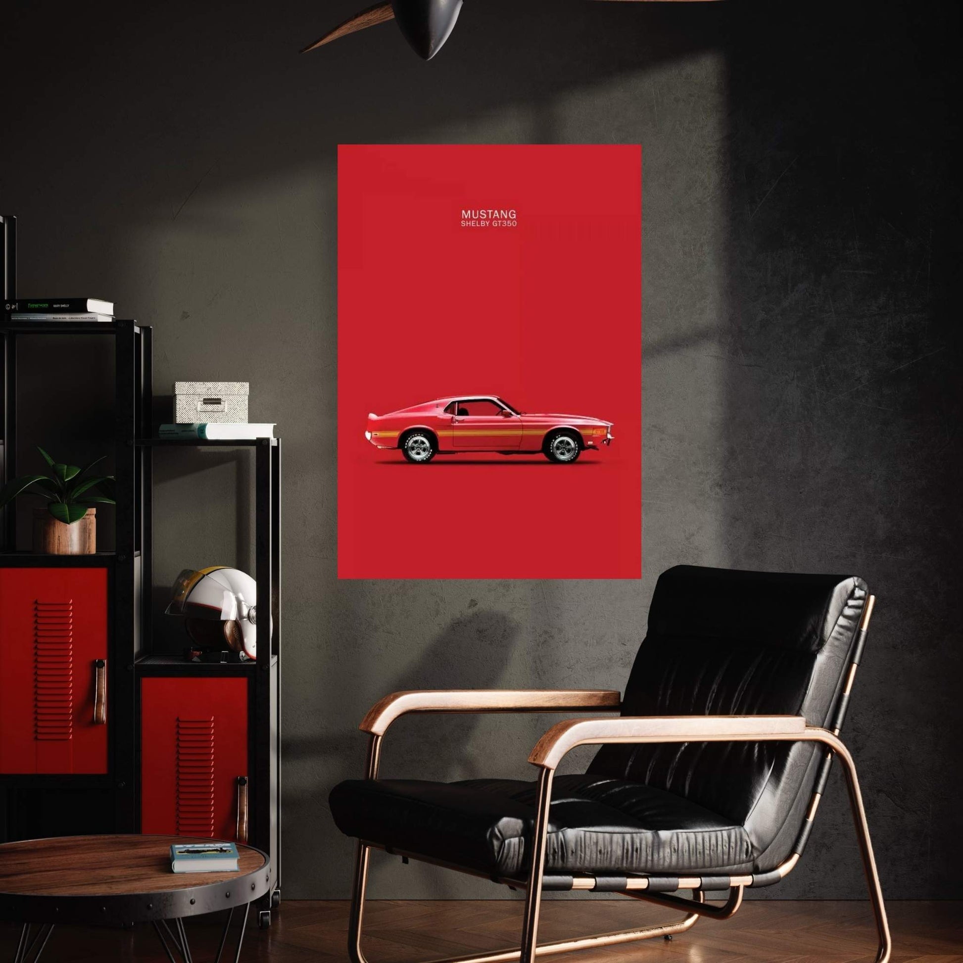 1969 Ford Mustang Shelby GT350 (Red) Canvas Wall Art - Y Canvas