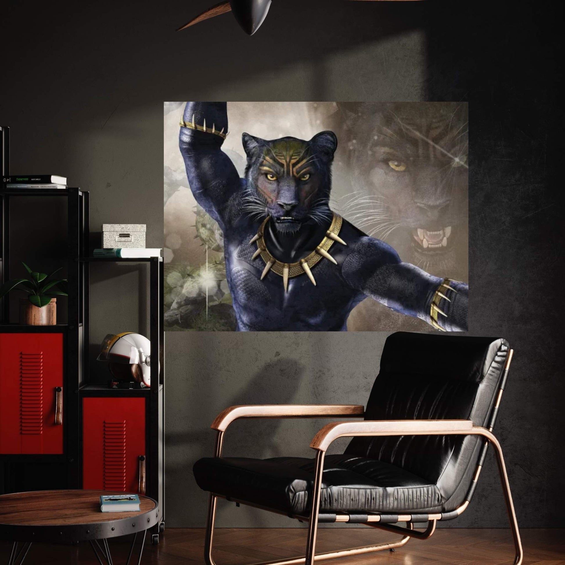 Black Panther Tribute Canvas Wall Art - Y Canvas