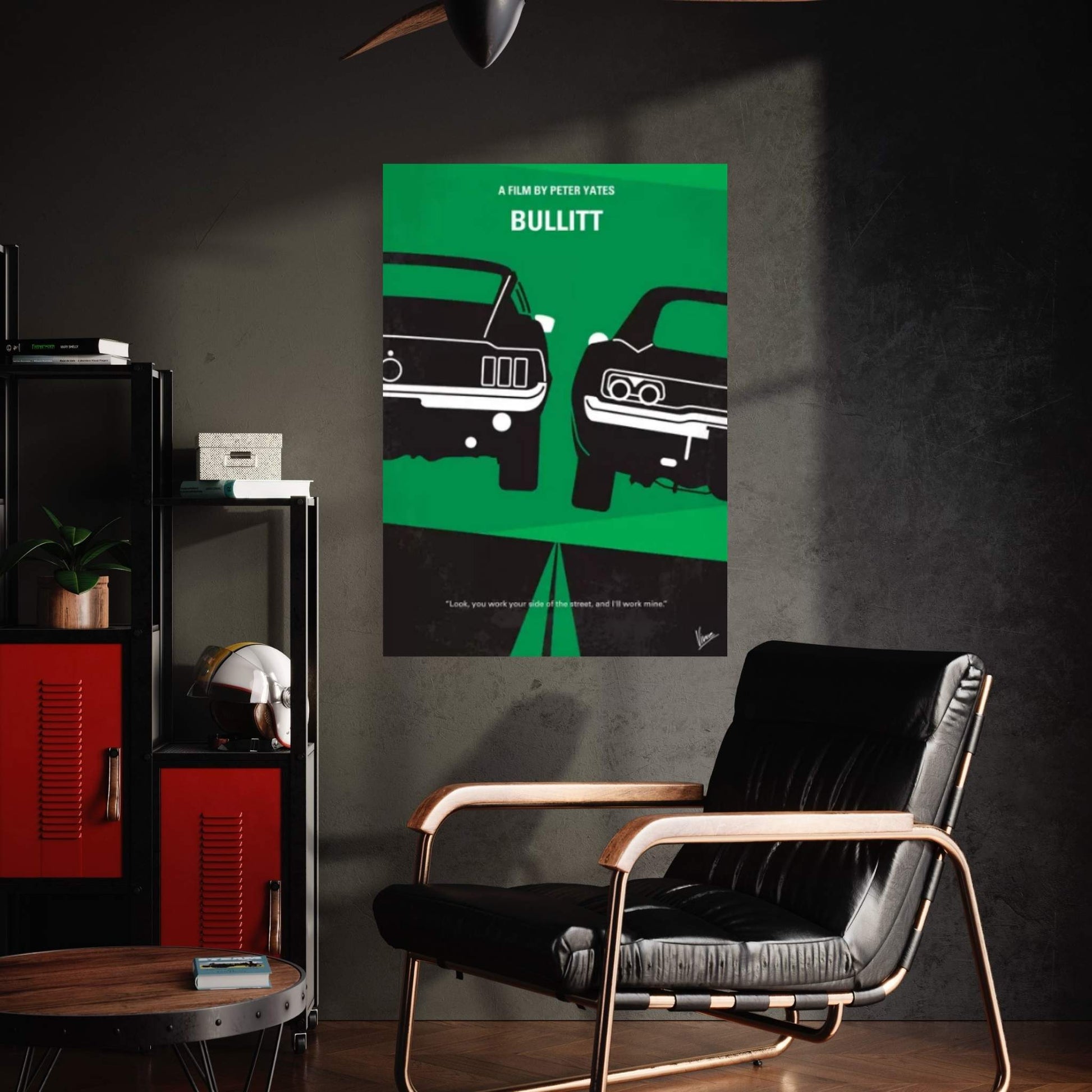 Bullitt Minimal Movie Poster Canvas Wall Art - Y Canvas