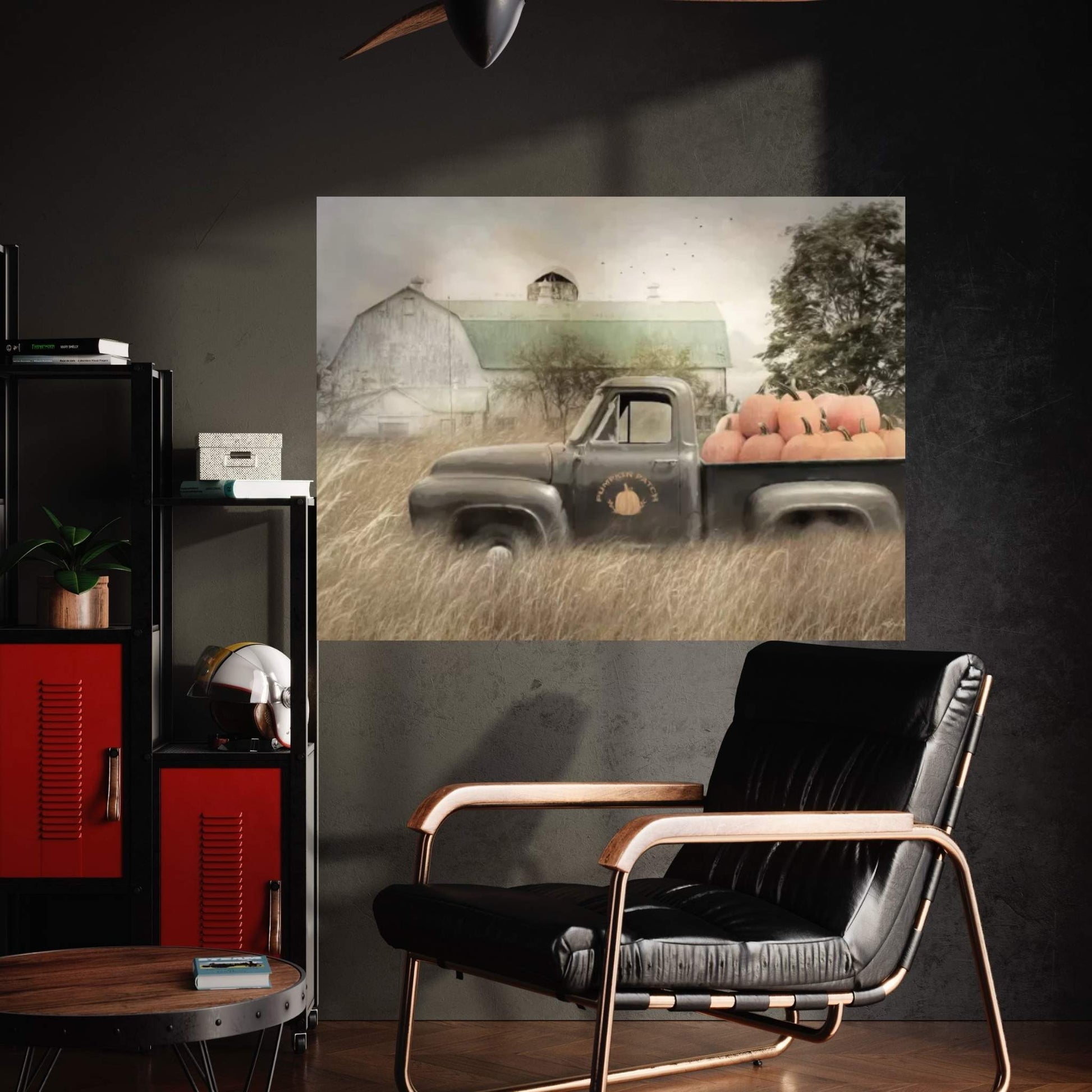 Happy Harvest Truck Canvas Wall Art - Y Canvas