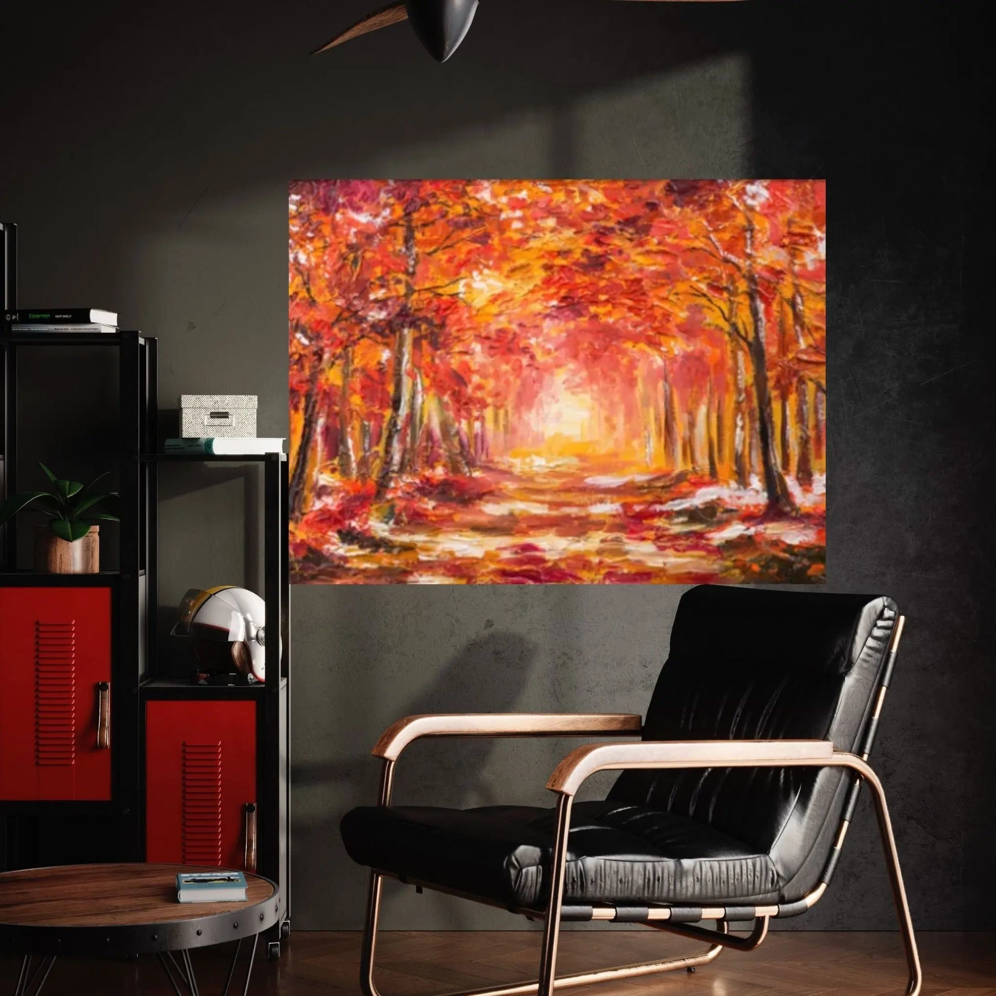 Oil painting landscape - colorful autumn forest Canvas Wall Art Design Landscape Canvas Wall Art - Y Canvas