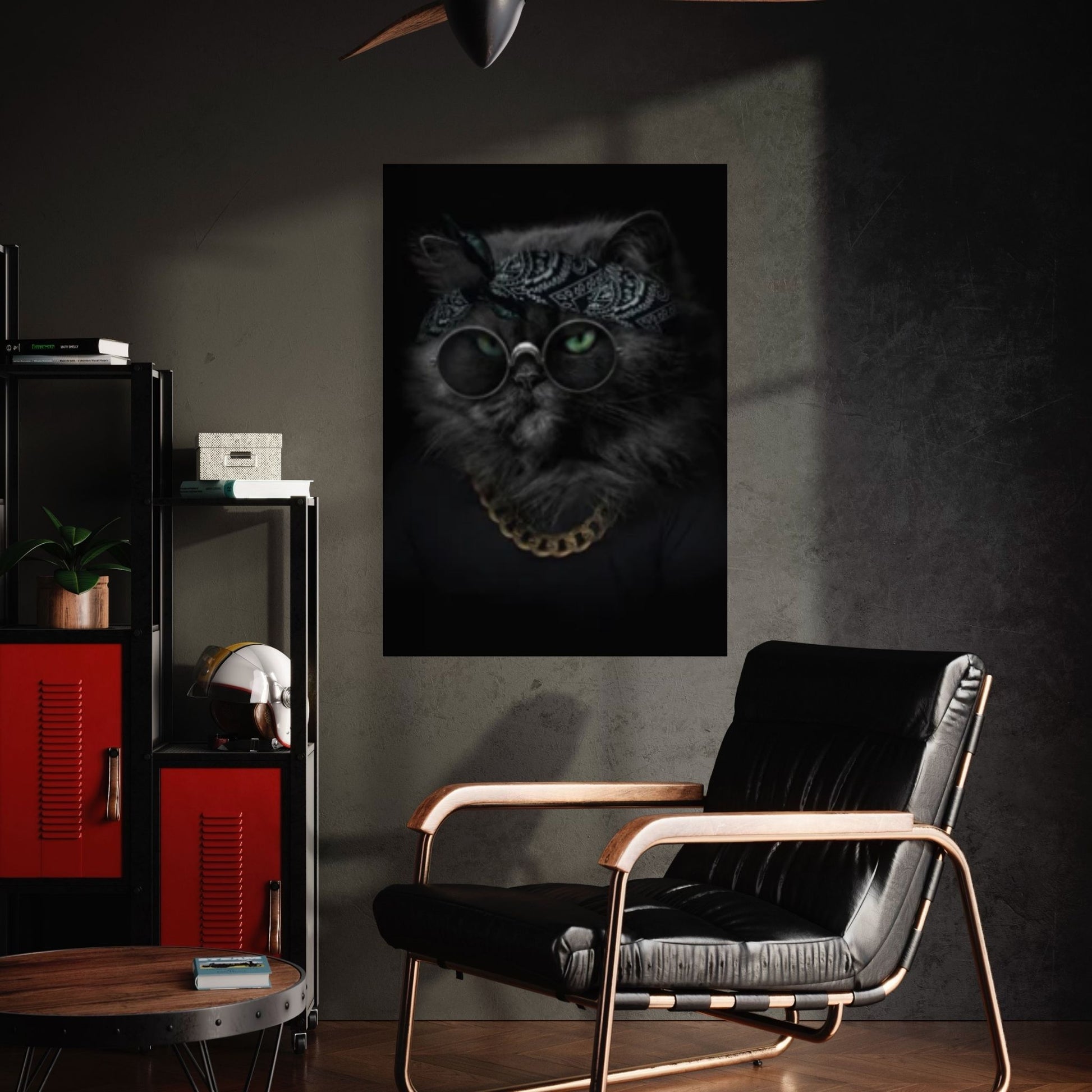 Boss Cat Wall Art, Cat Canvas, Modern Cat Canvas, Gangster Cat Canvas - Y Canvas