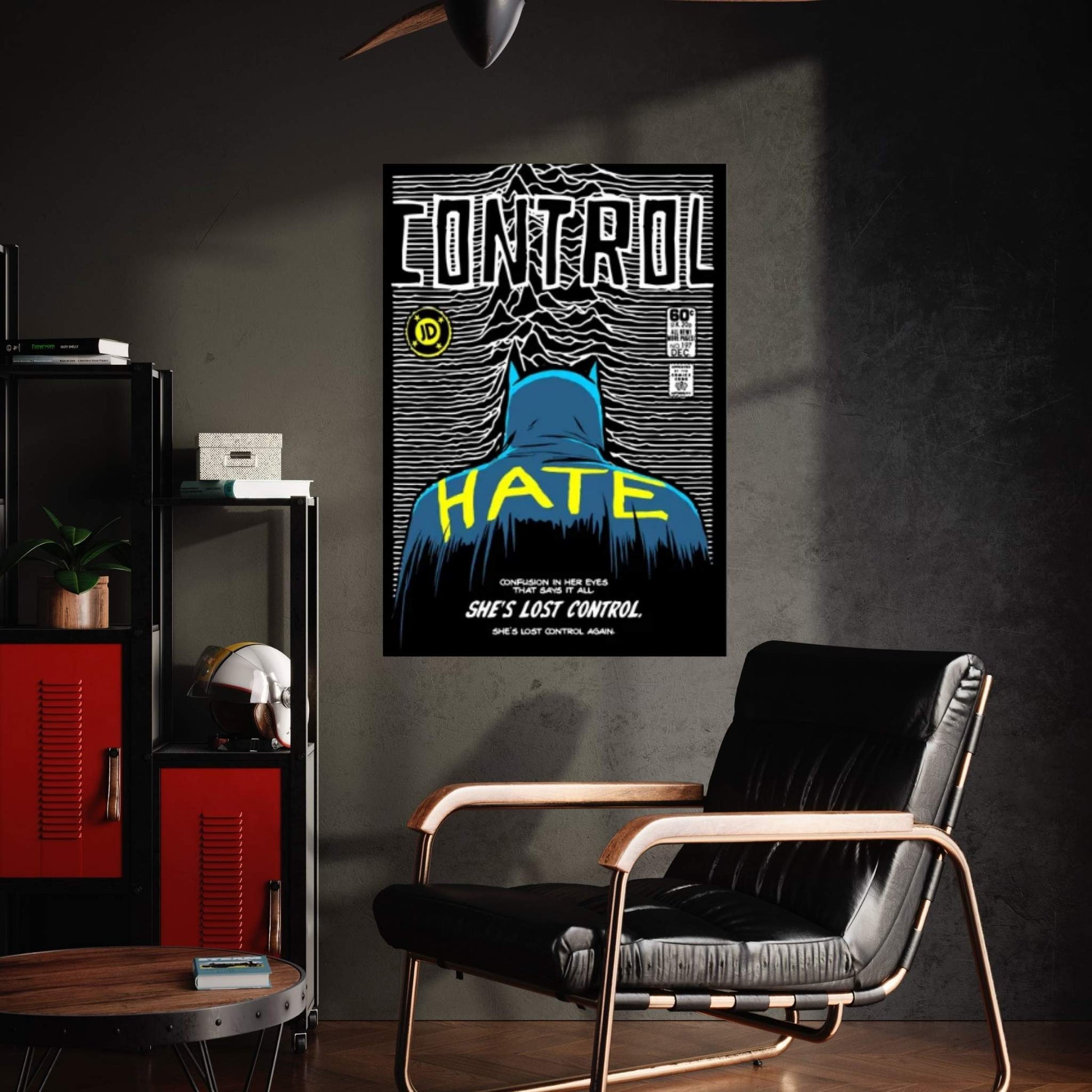 Post-Punk Bat - Control Canvas Wall Art - Y Canvas