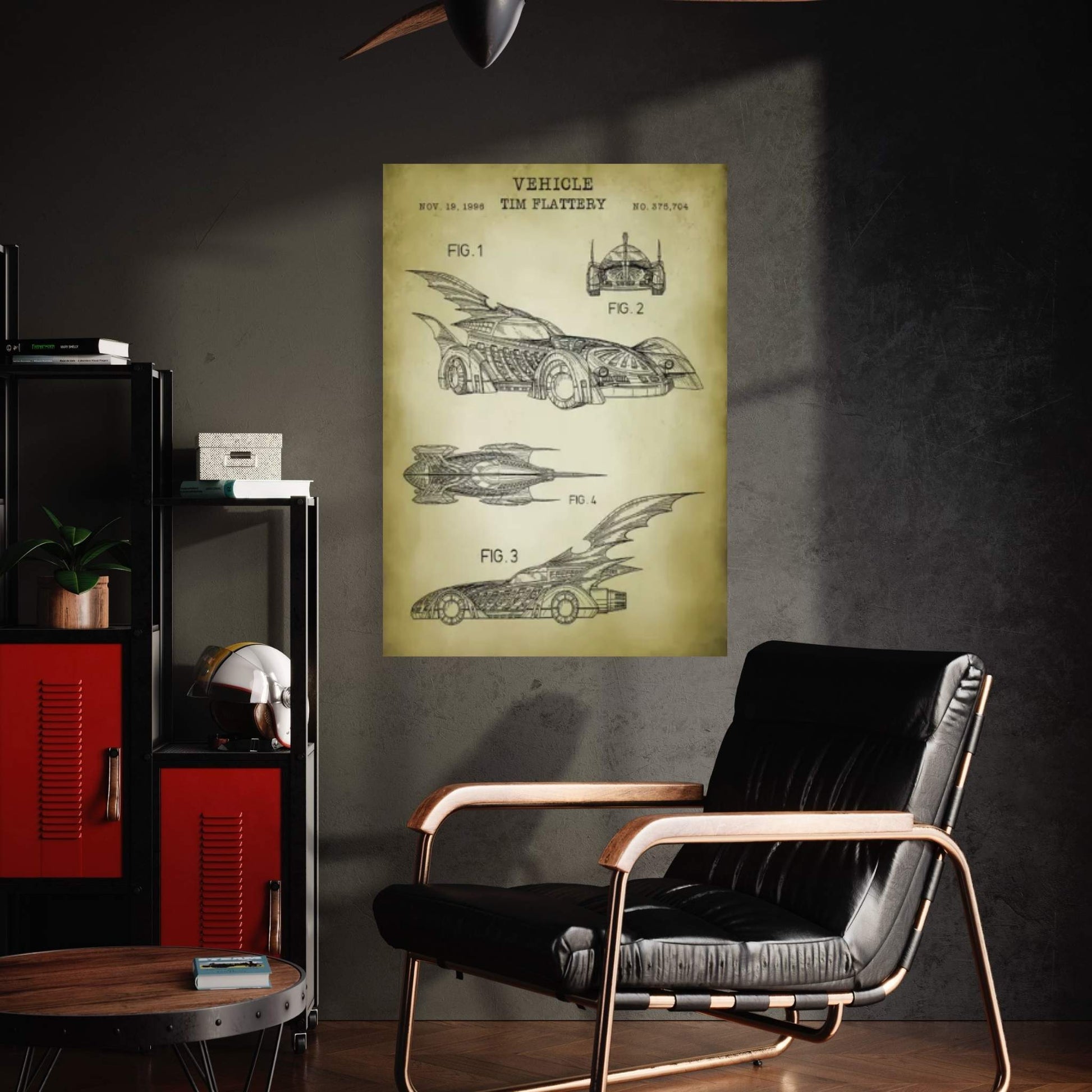 Batmobile II Canvas Wall Art - Y Canvas