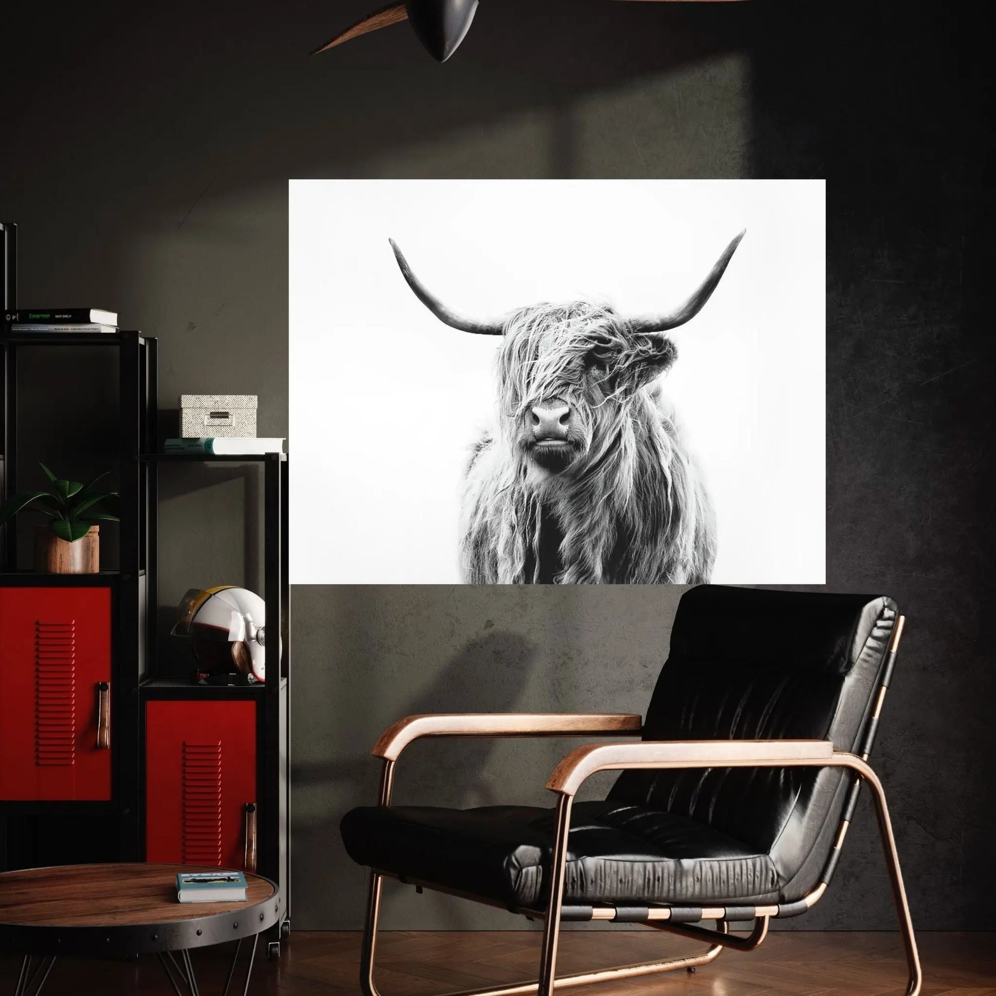 Portrait Of A Highland Cow Canvas Wall Art - Y Canvas