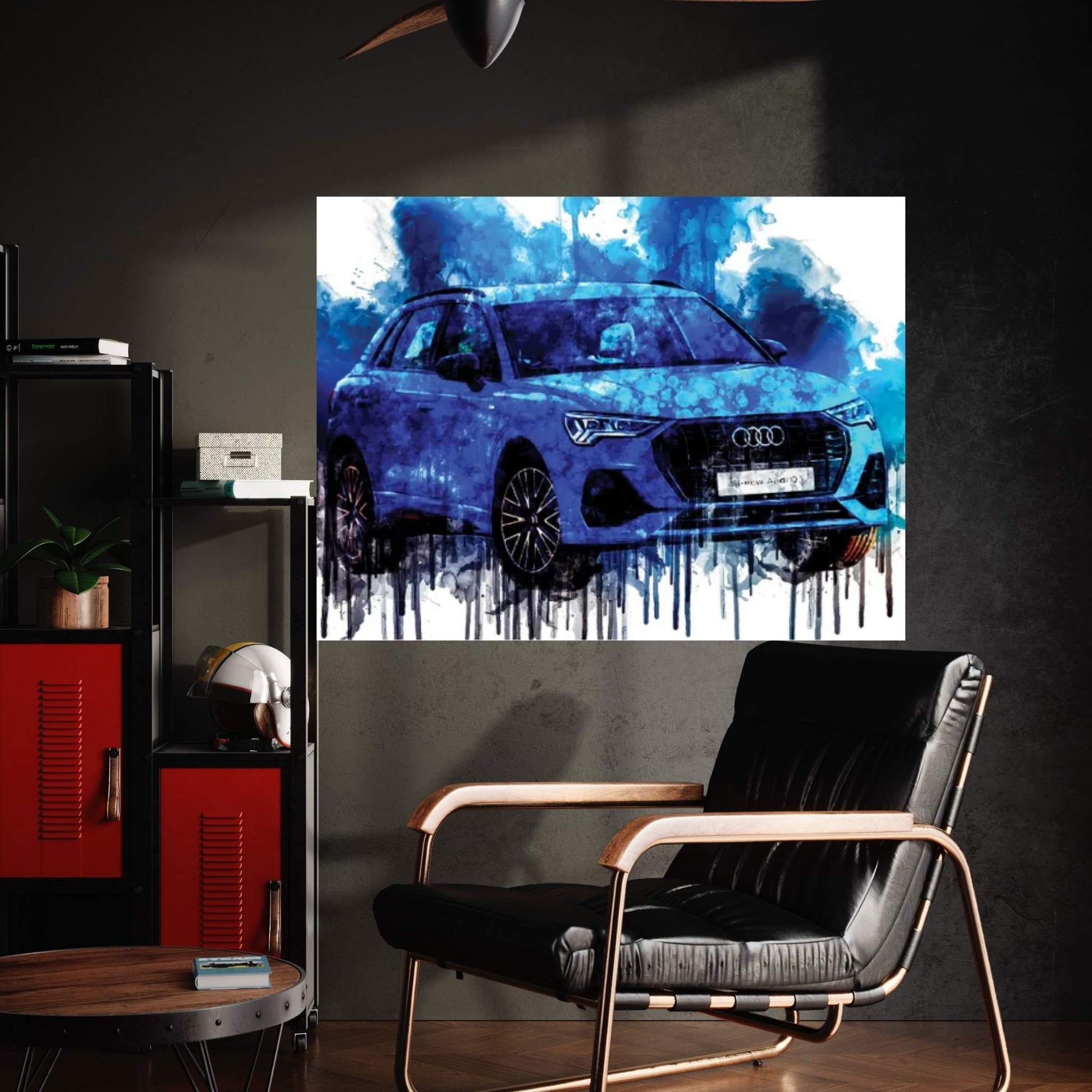 Car Audi Q3 35 TFSI S Line 2019 Canvas Wall Art - Y Canvas