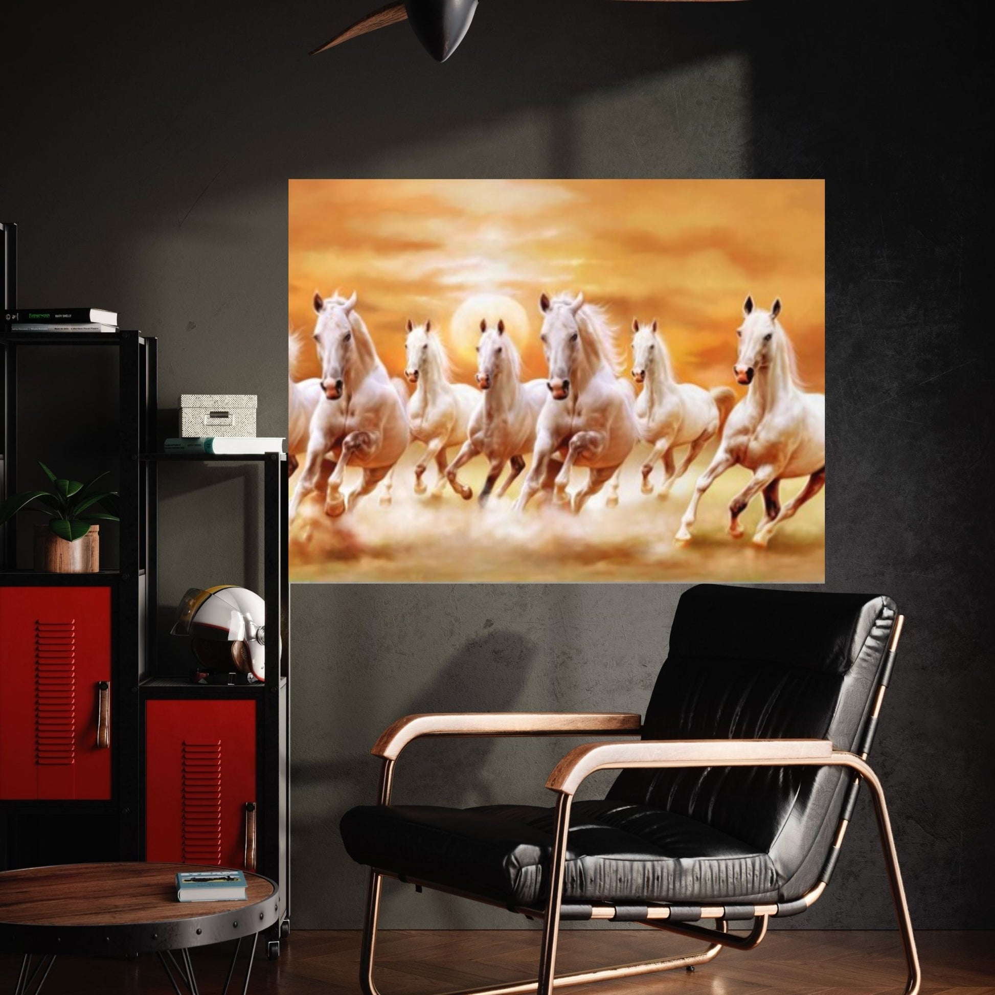 Large Running Horses Canvas Wall Art Print - Y Canvas