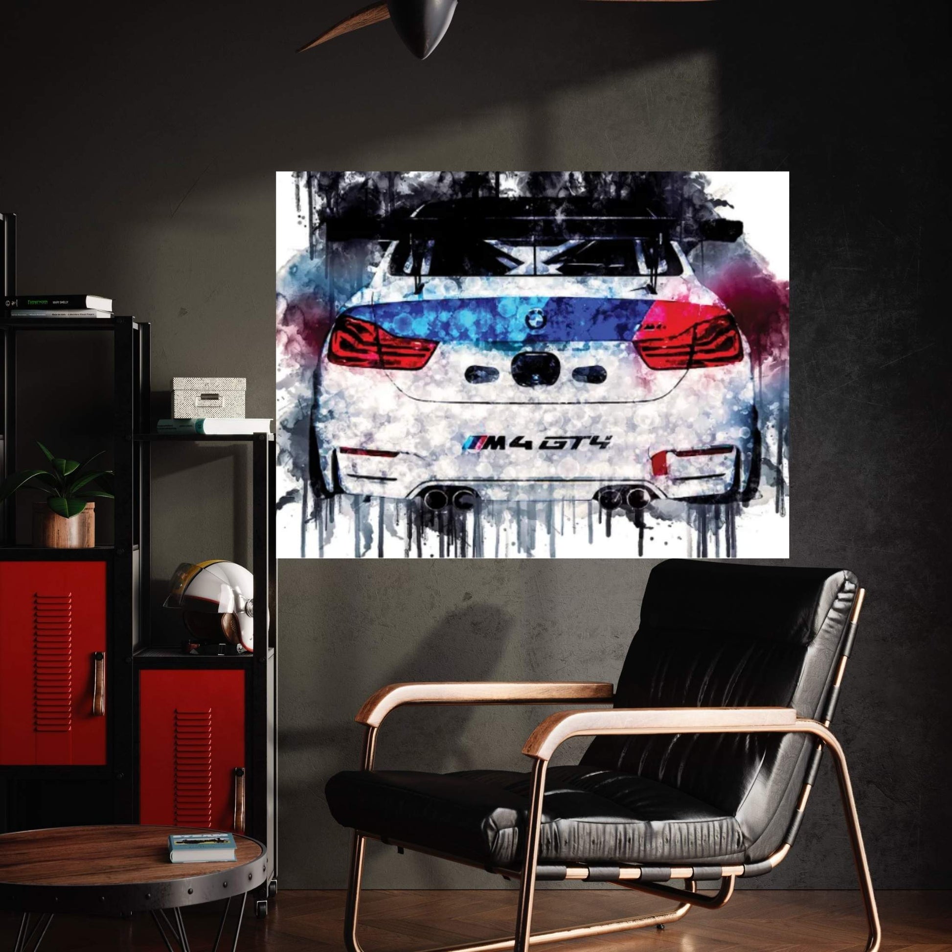 2018 BMW M4 GT4 Canvas Wall Art - Y Canvas