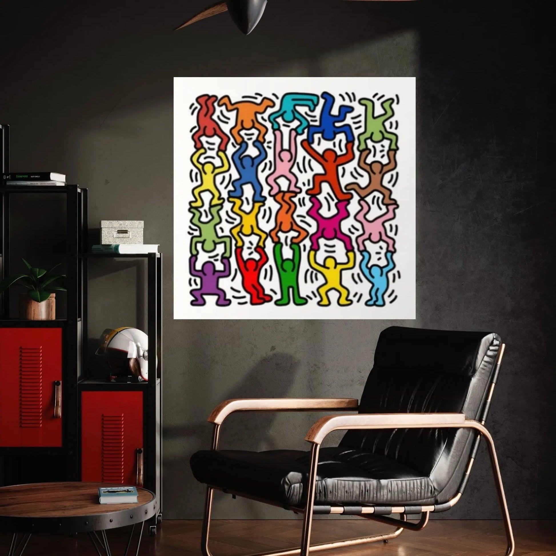 Keith Haring Artwork, Street Art Print, Keith Haring Painting - Y Canvas