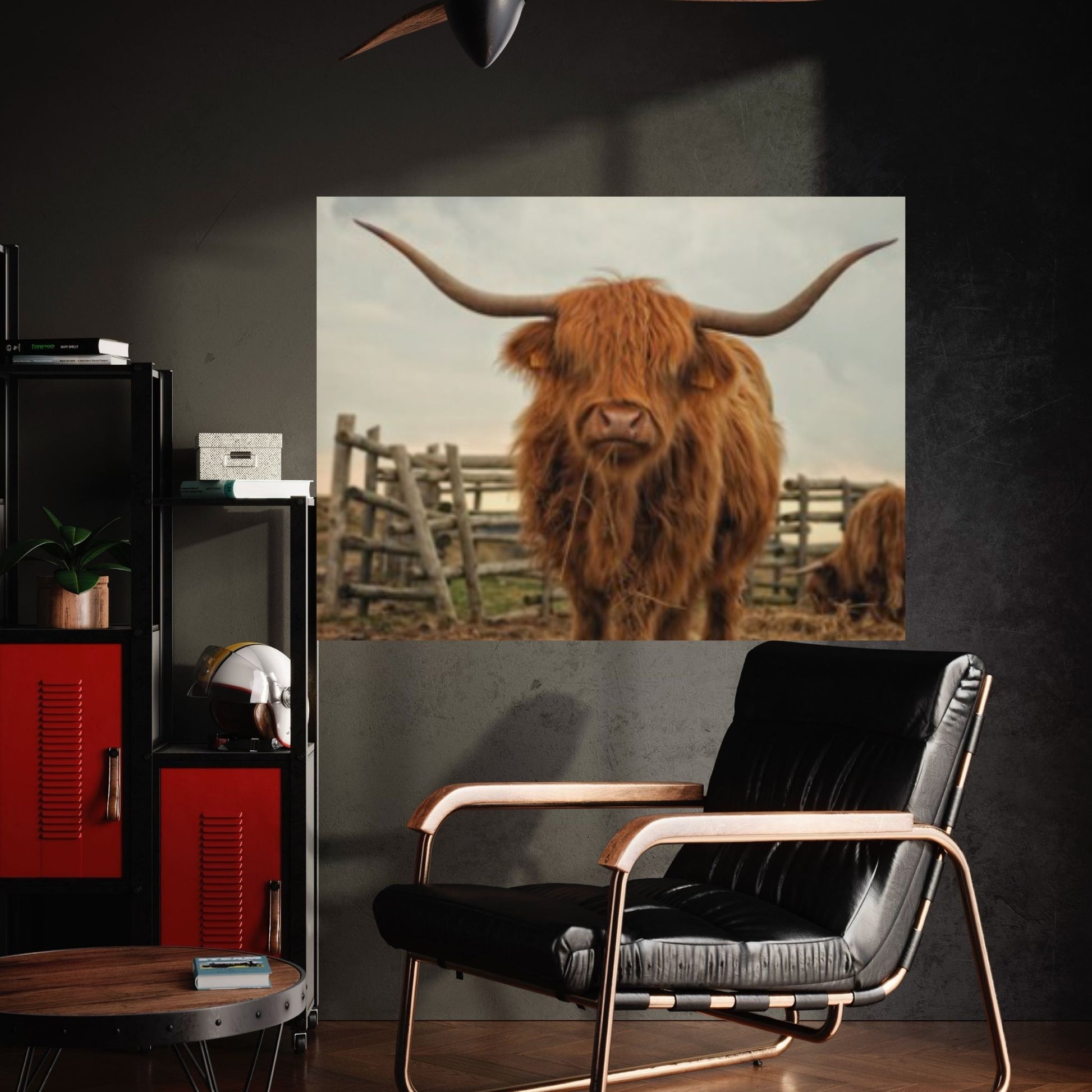 Highland Cow Wall Art | Highland Cow Animal Canvas Wall Art - Y Canvas