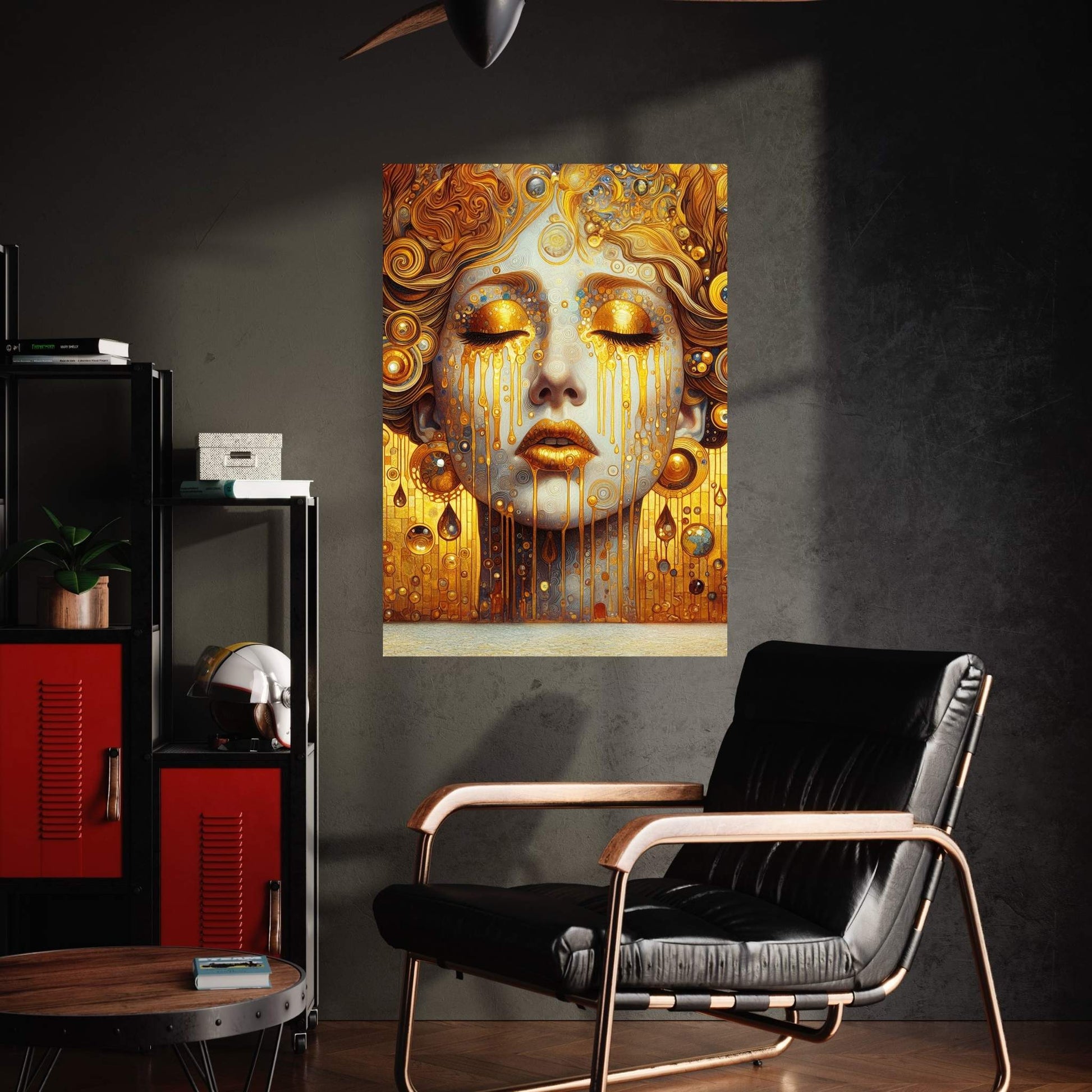 The Golden Tears Gustav Klimt Modern Abstract Reproduction Canvas Wall Art - Y Canvas