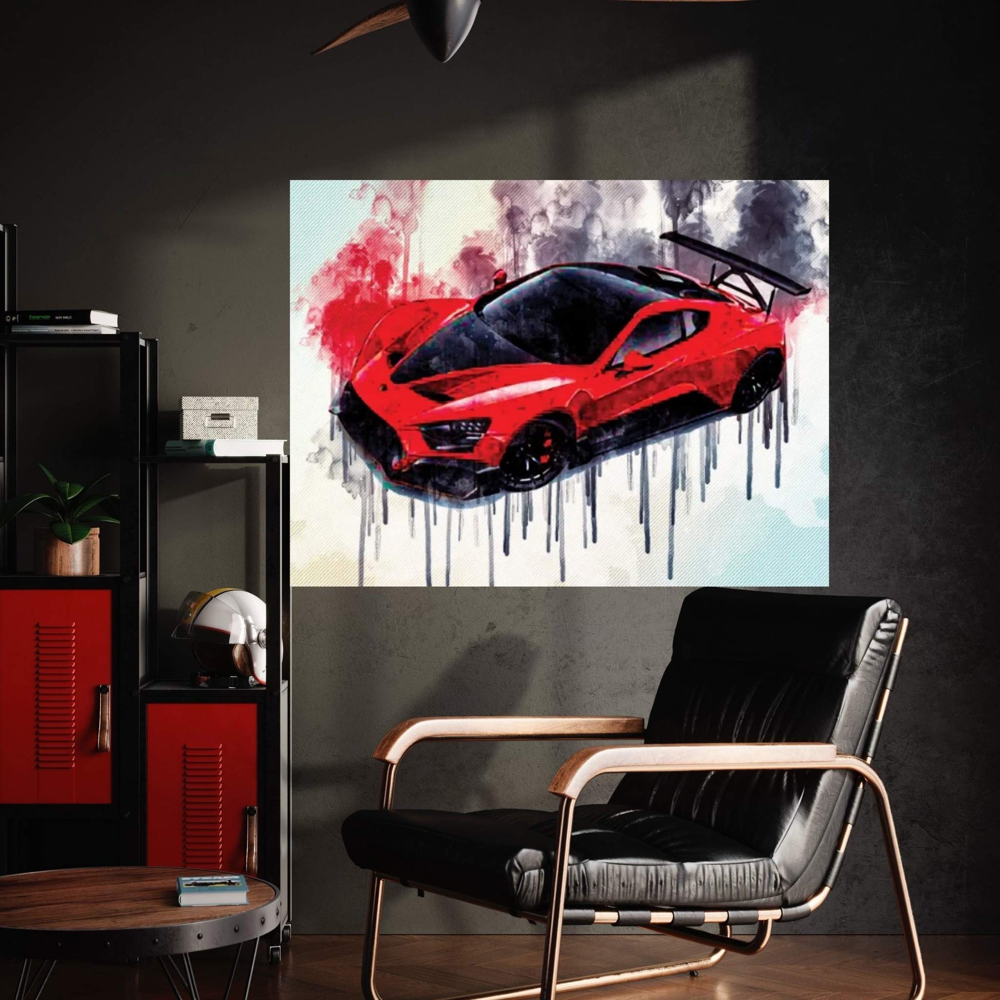 Zenvo Tsr-S 2019 Hypercar Top View Red Sports Racing Car New Red Canvas Wall Art - Y Canvas