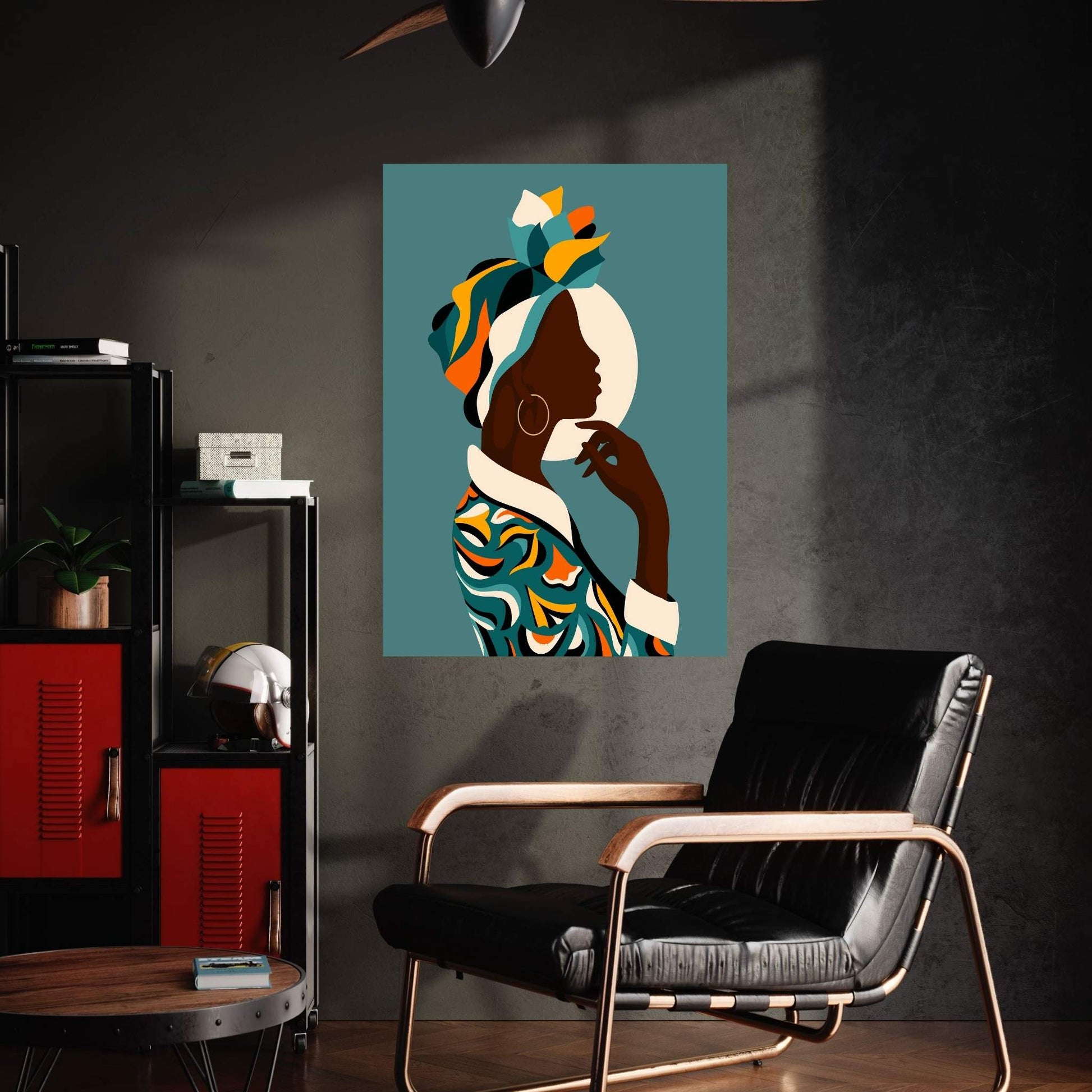 African Black Woman Canvas Wall Art Home Decor - Y Canvas